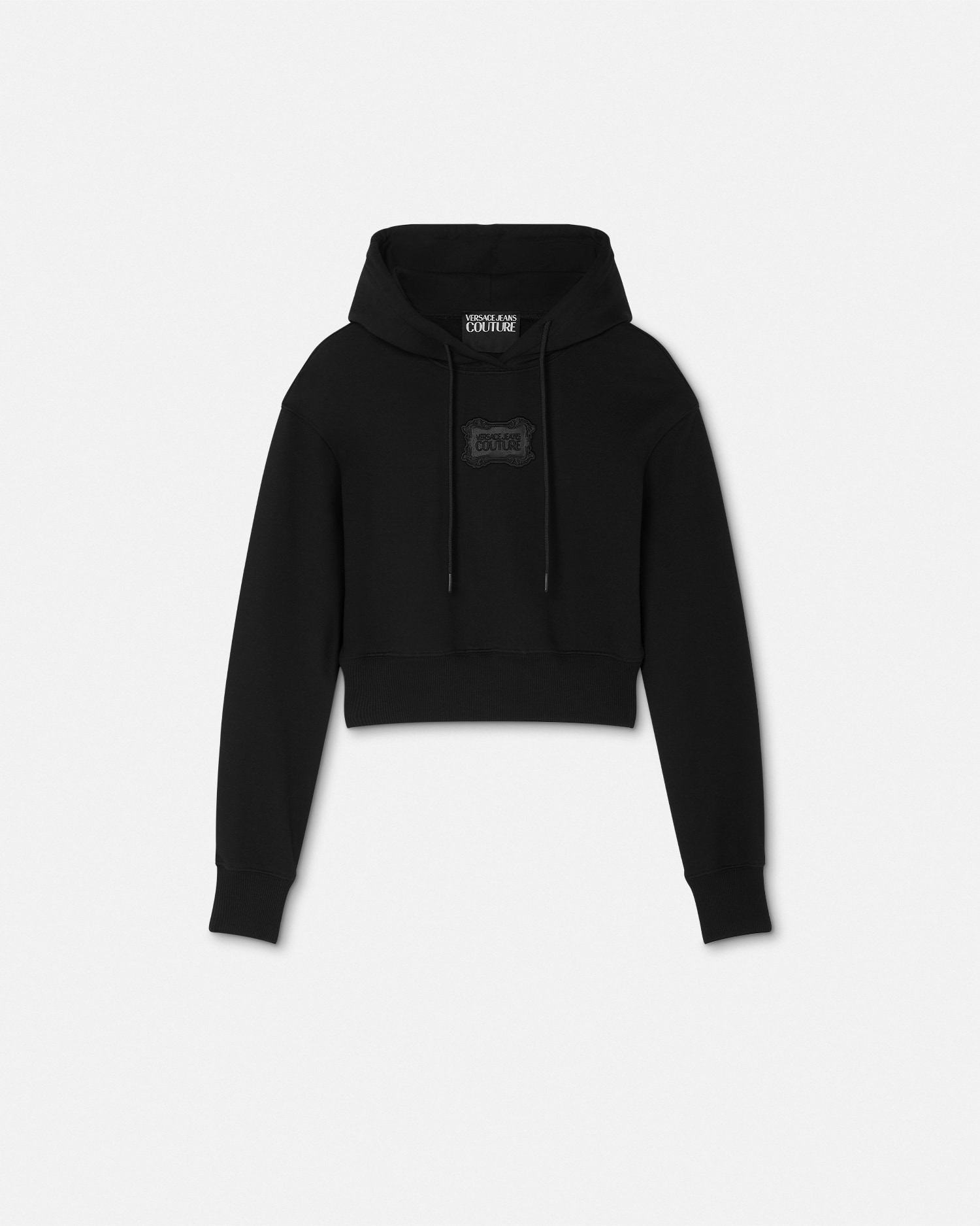 Embroidered Logo Crop Hoodie