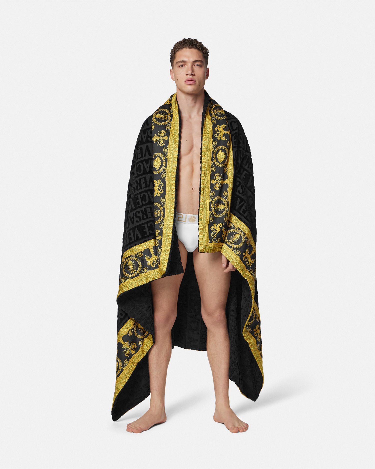 Nylon-Blend Swim Briefs Blue | VERSACE US