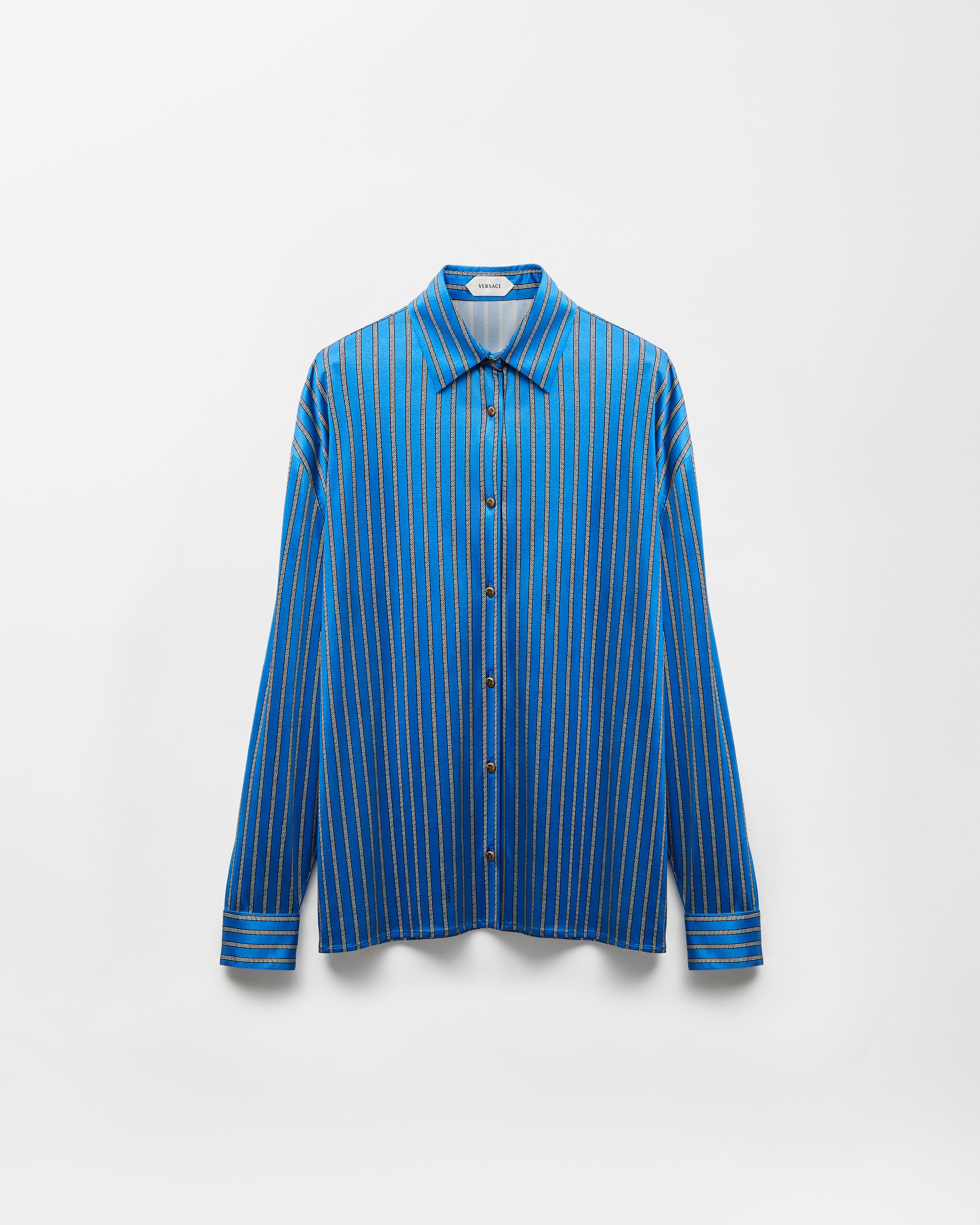 Versace Chemise En Jersey Viscose In Blue