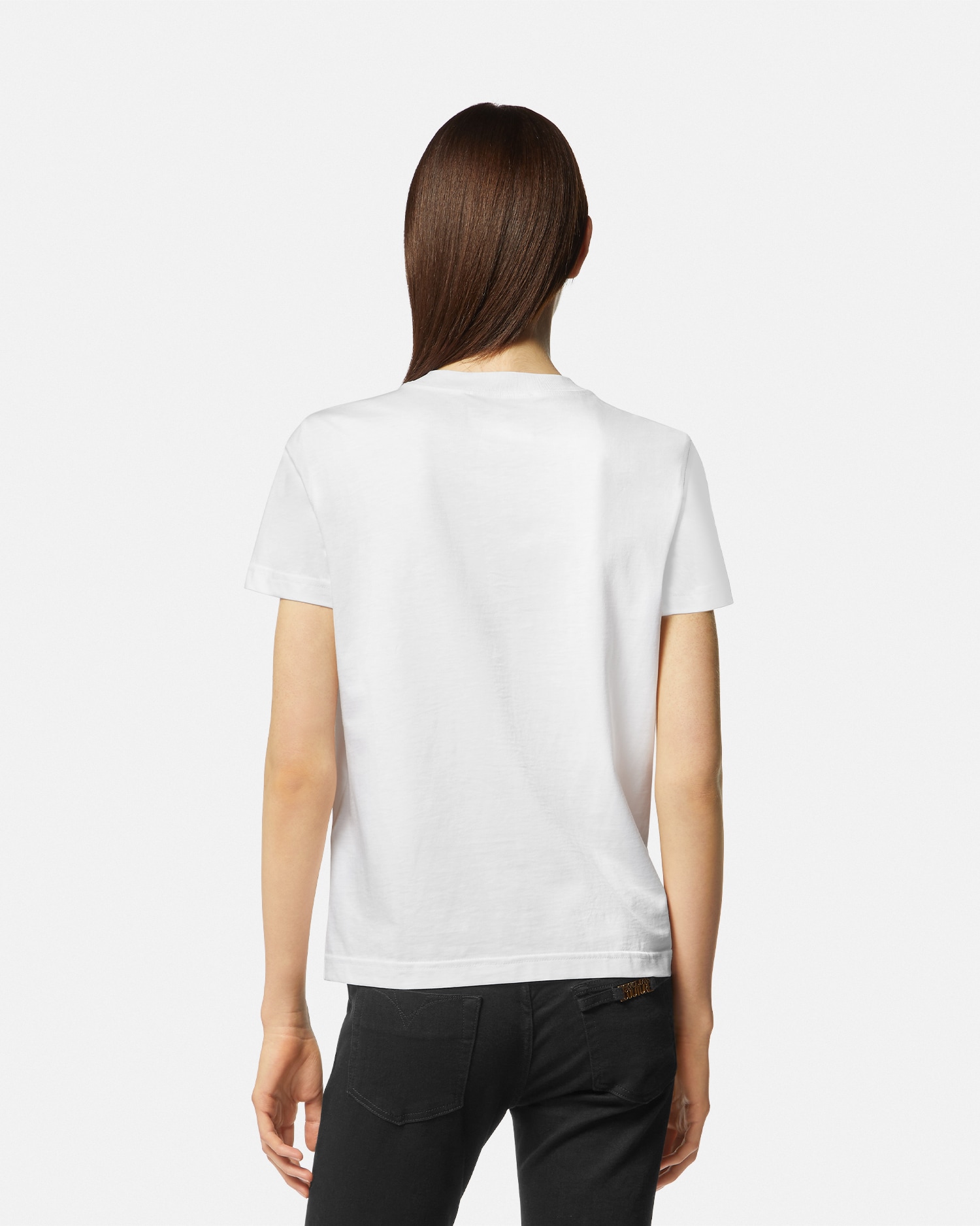 Logo T-Shirt White,Print | VERSACE US Logo T-Shirt White,Print | VERSACE US
