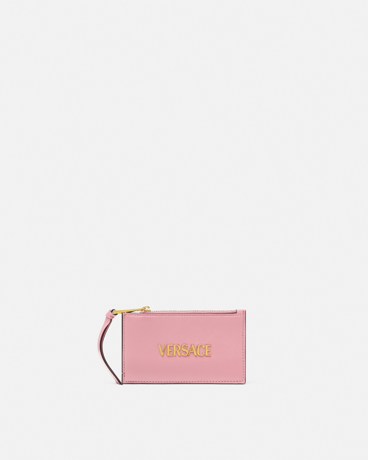Versace Tag Nappa Card Holder Pink | VERSACE US