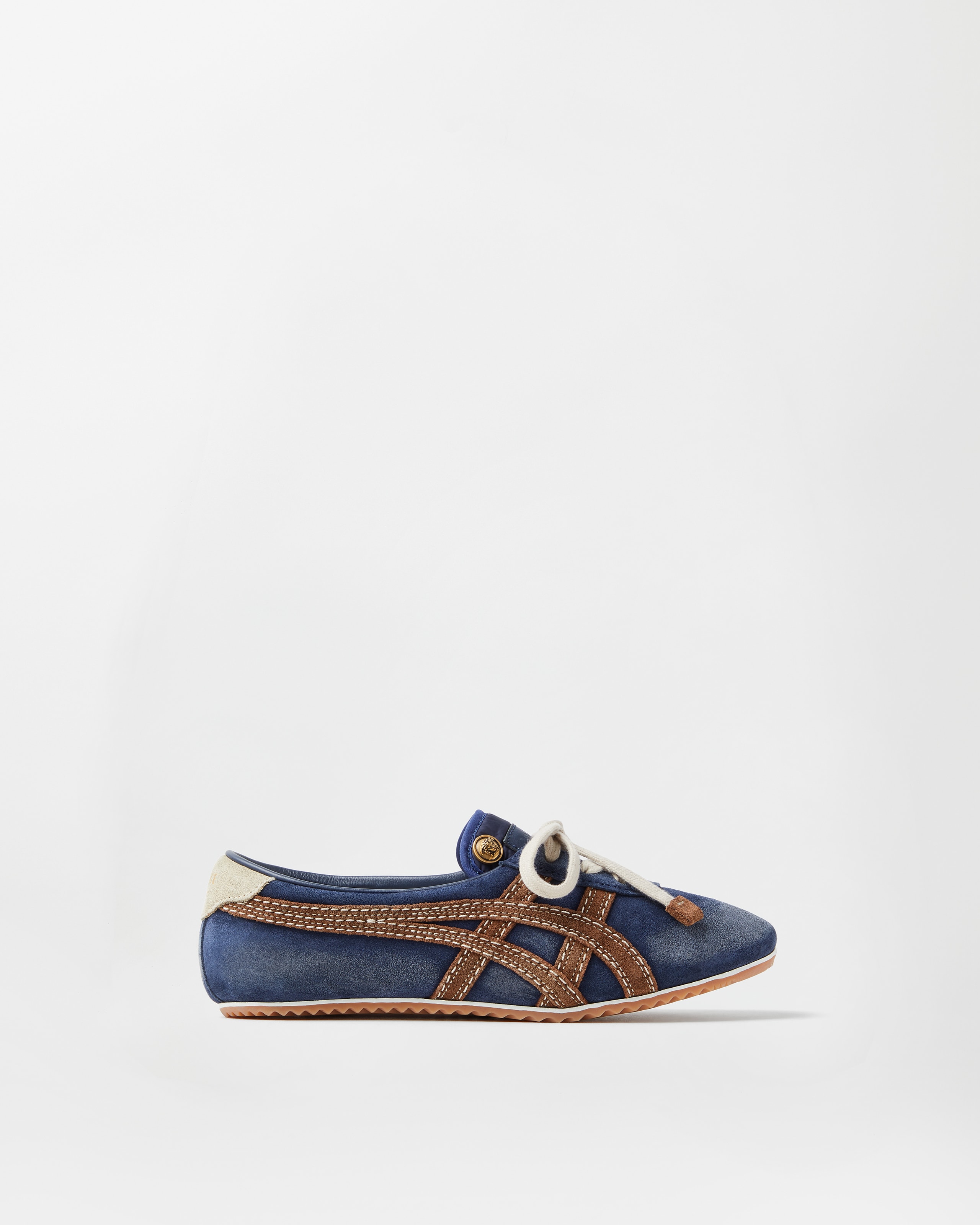 Versace Tai-chi Sakura Baskets En Daim In Blue