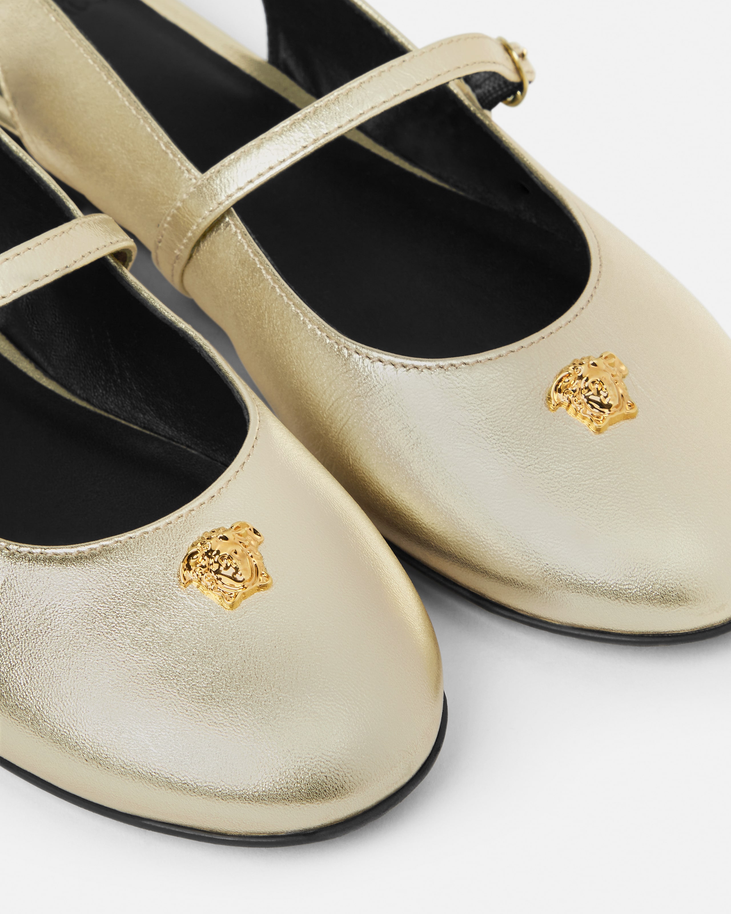 Kids Metallic Slingback Ballerinas