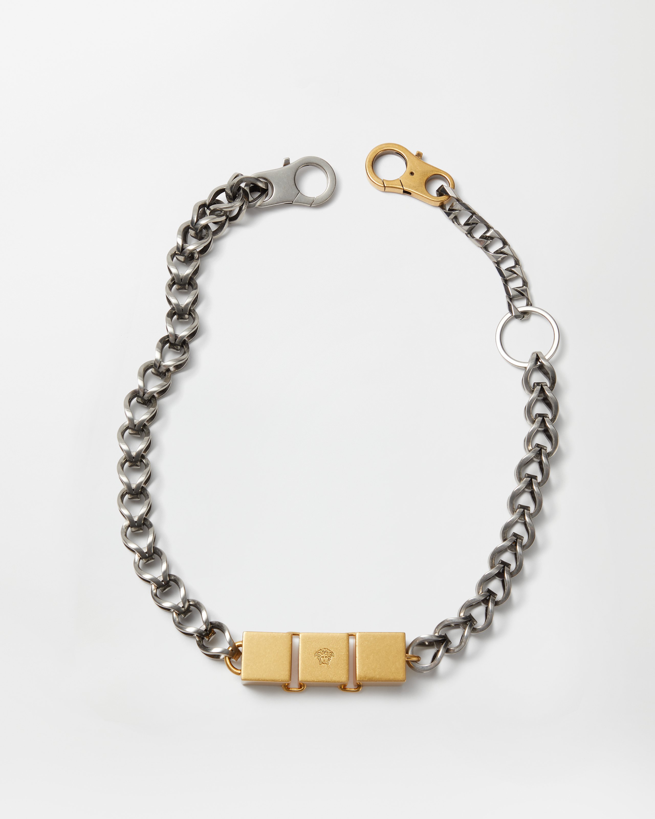 Versace Chains Keychain In Metallic