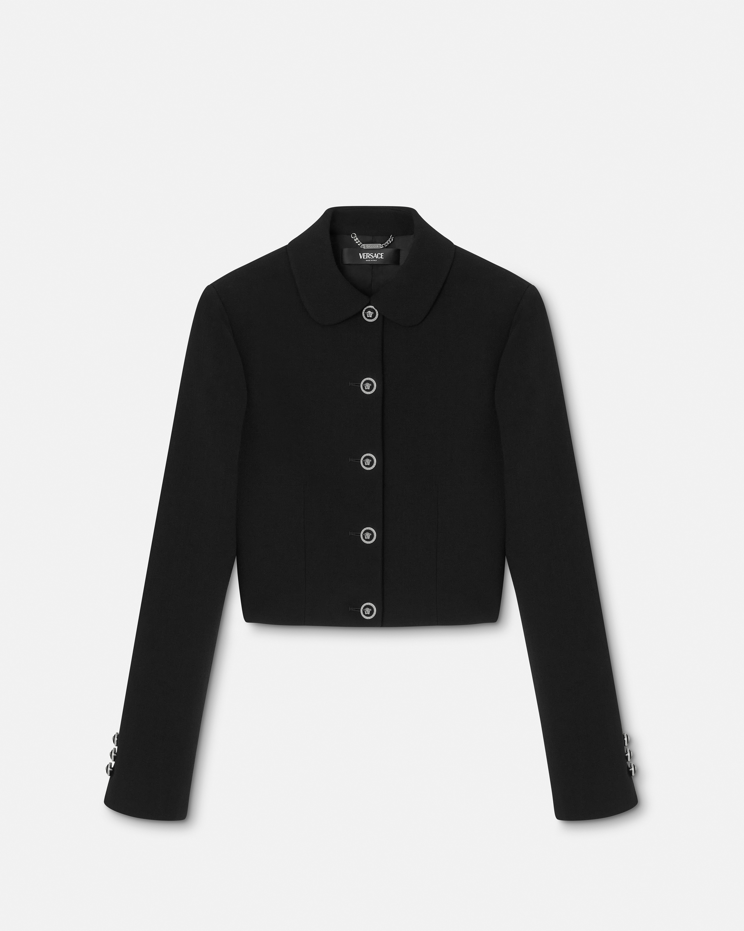 Double-Wool Crêpe Crop Jacket