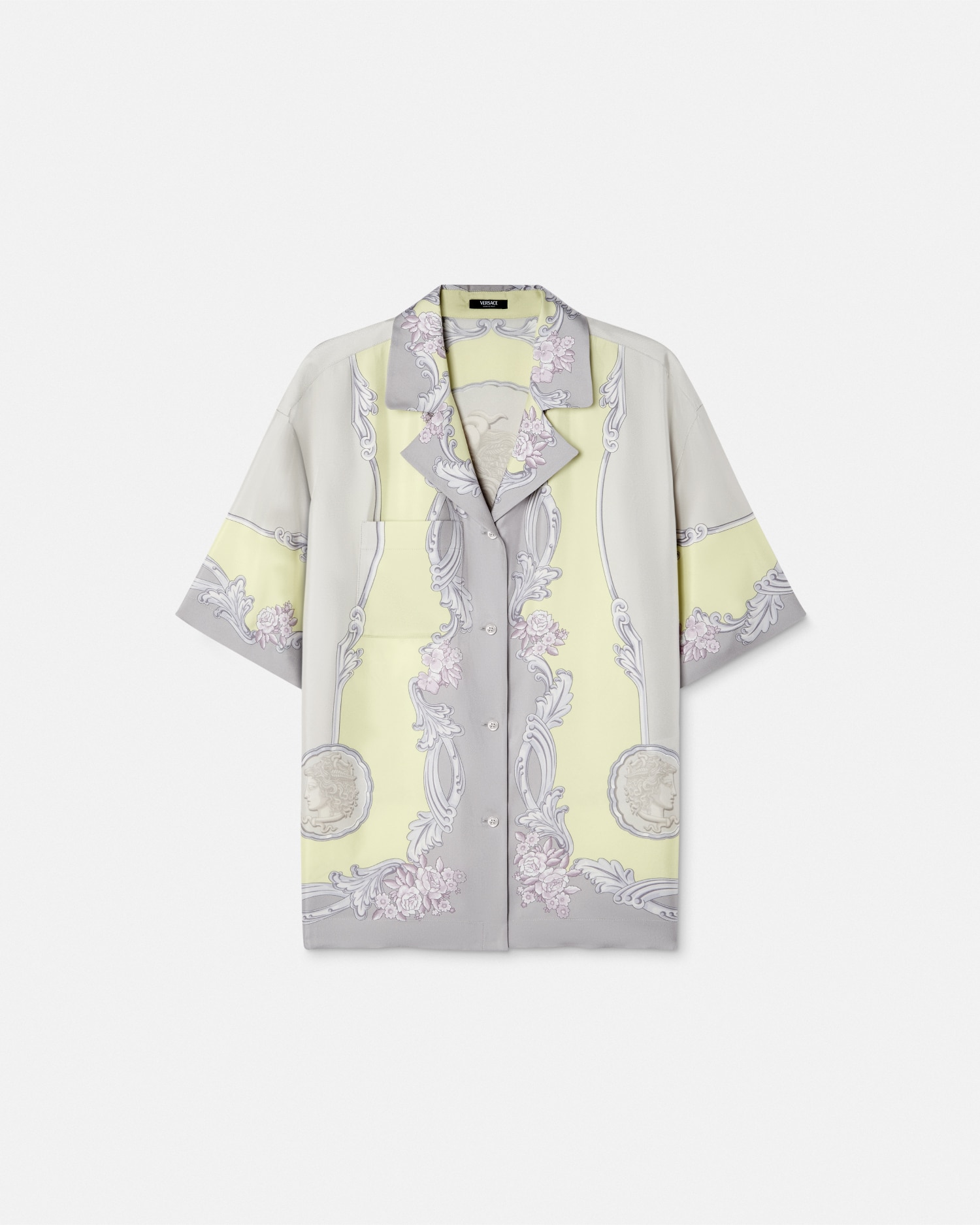 Versace Cameo Silk Shirt In Print