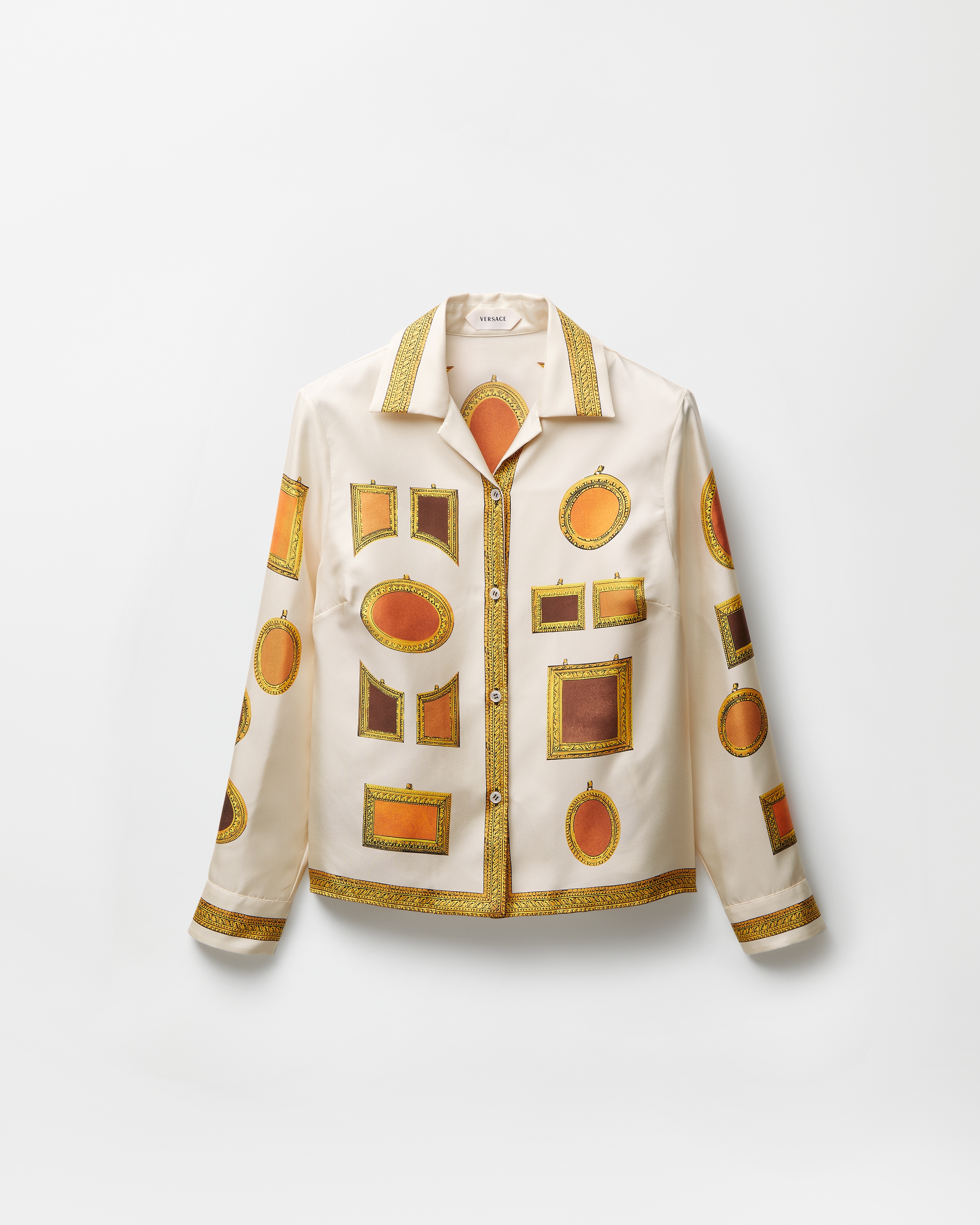 Versace Chemise En Sergé De Soie Imprimé