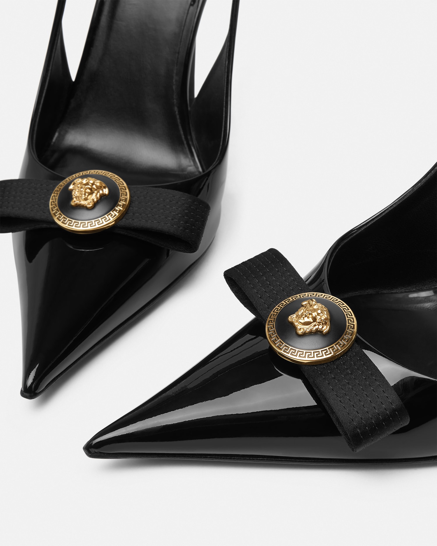 Gianni Ribbon Patent Slingbacks mm