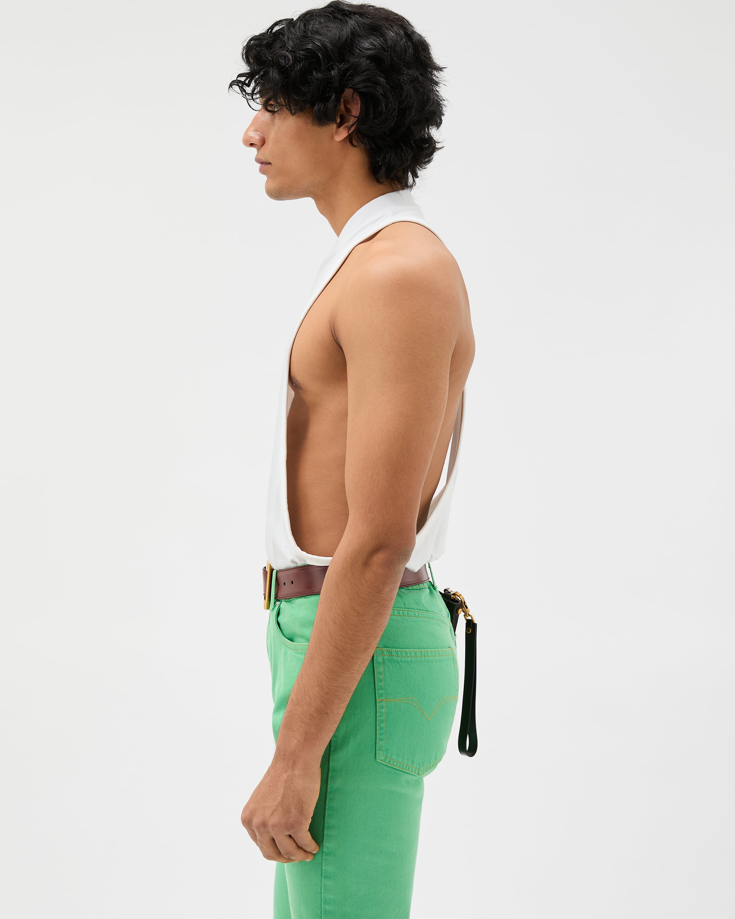 Stretch Cotton-Jersey Tank Top White | VERSACE US