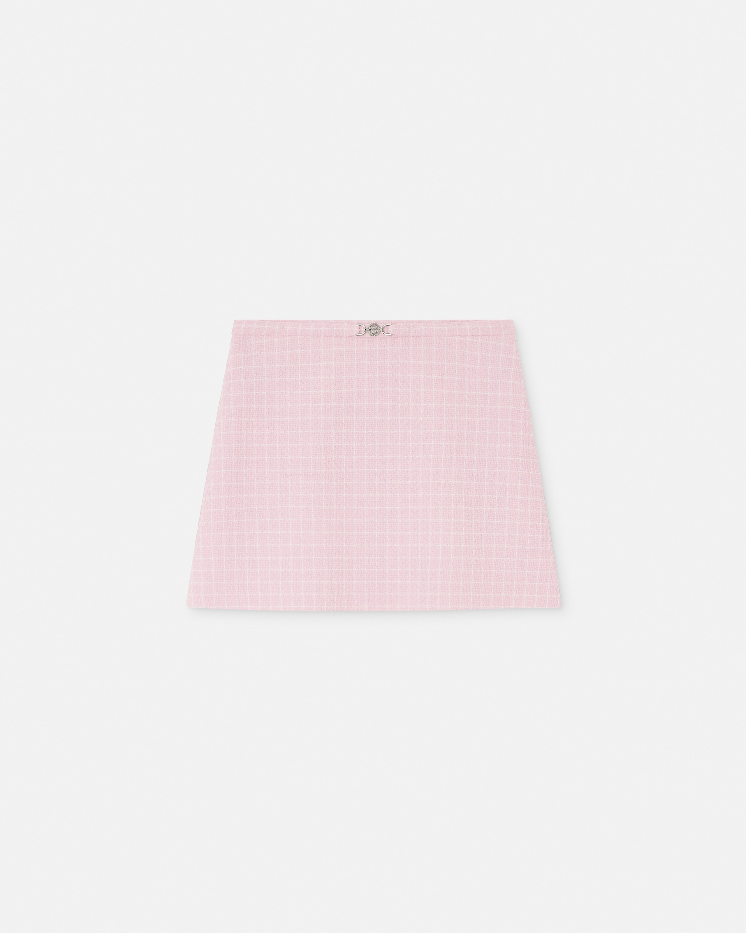 Wool Crêpe Tweed A-Line Mini Skirt