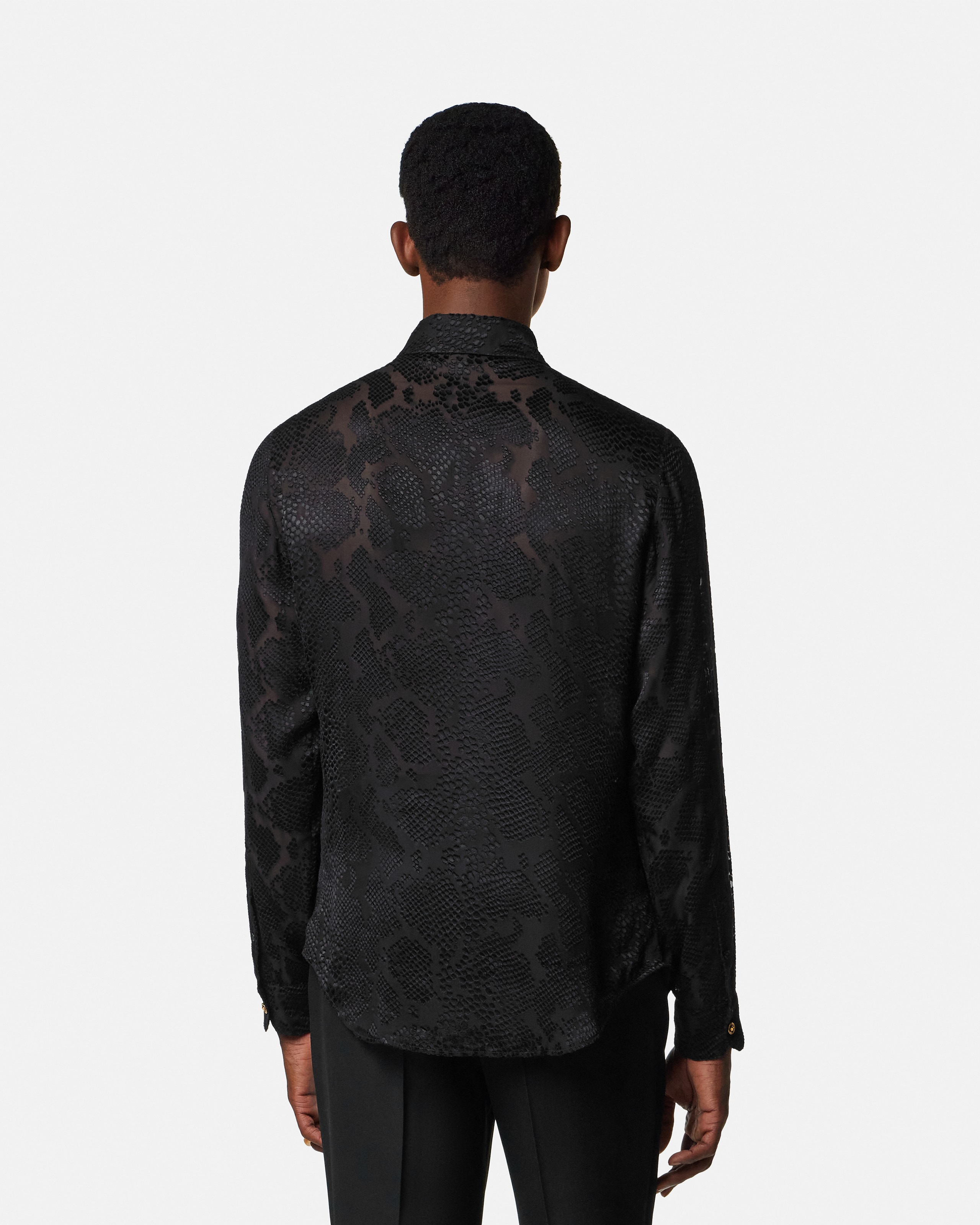 Python-Devoré Silk-Blend Evening Shirt