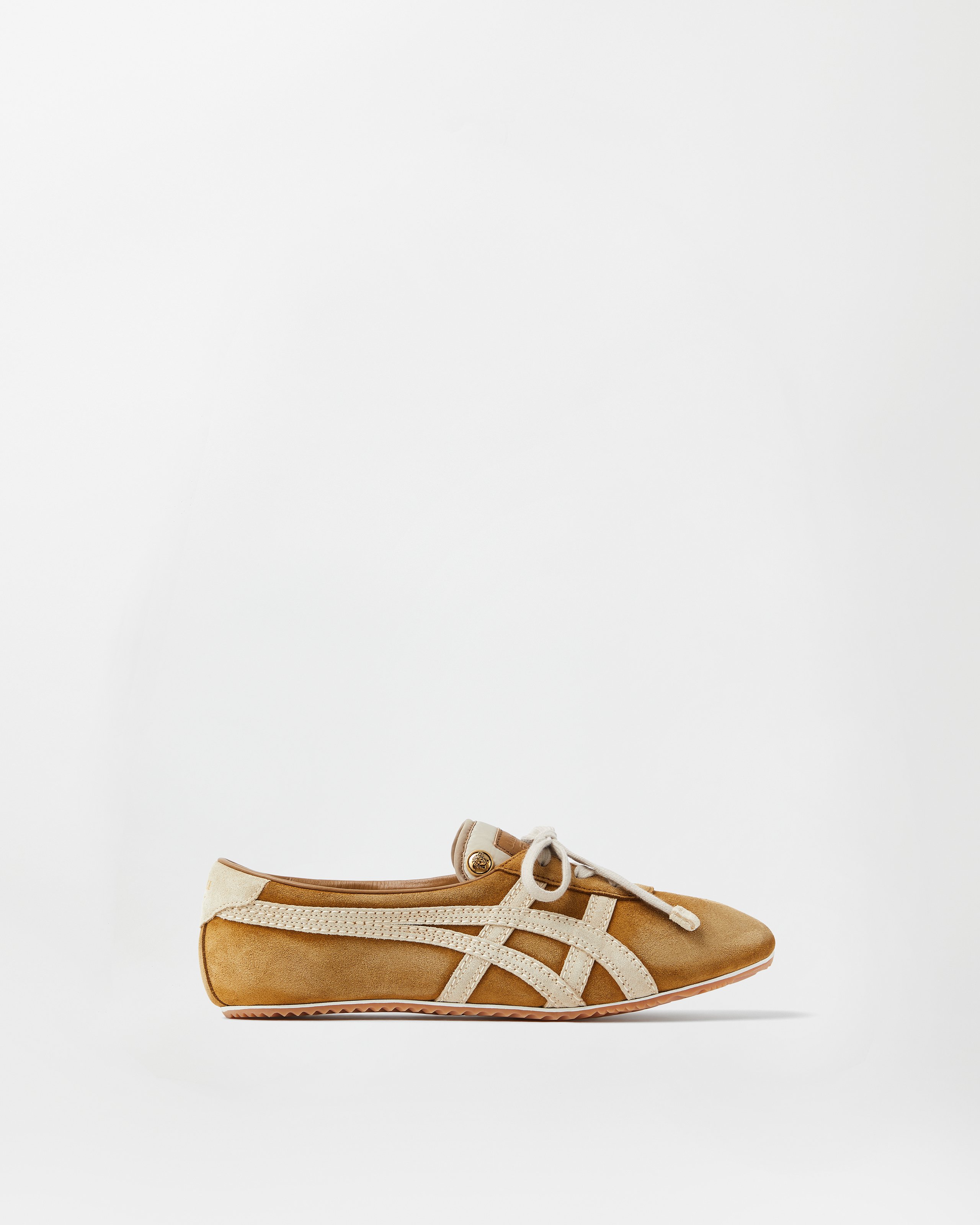 TAI-CHI Sakura Suede Sneakers Brown | VERSACE US