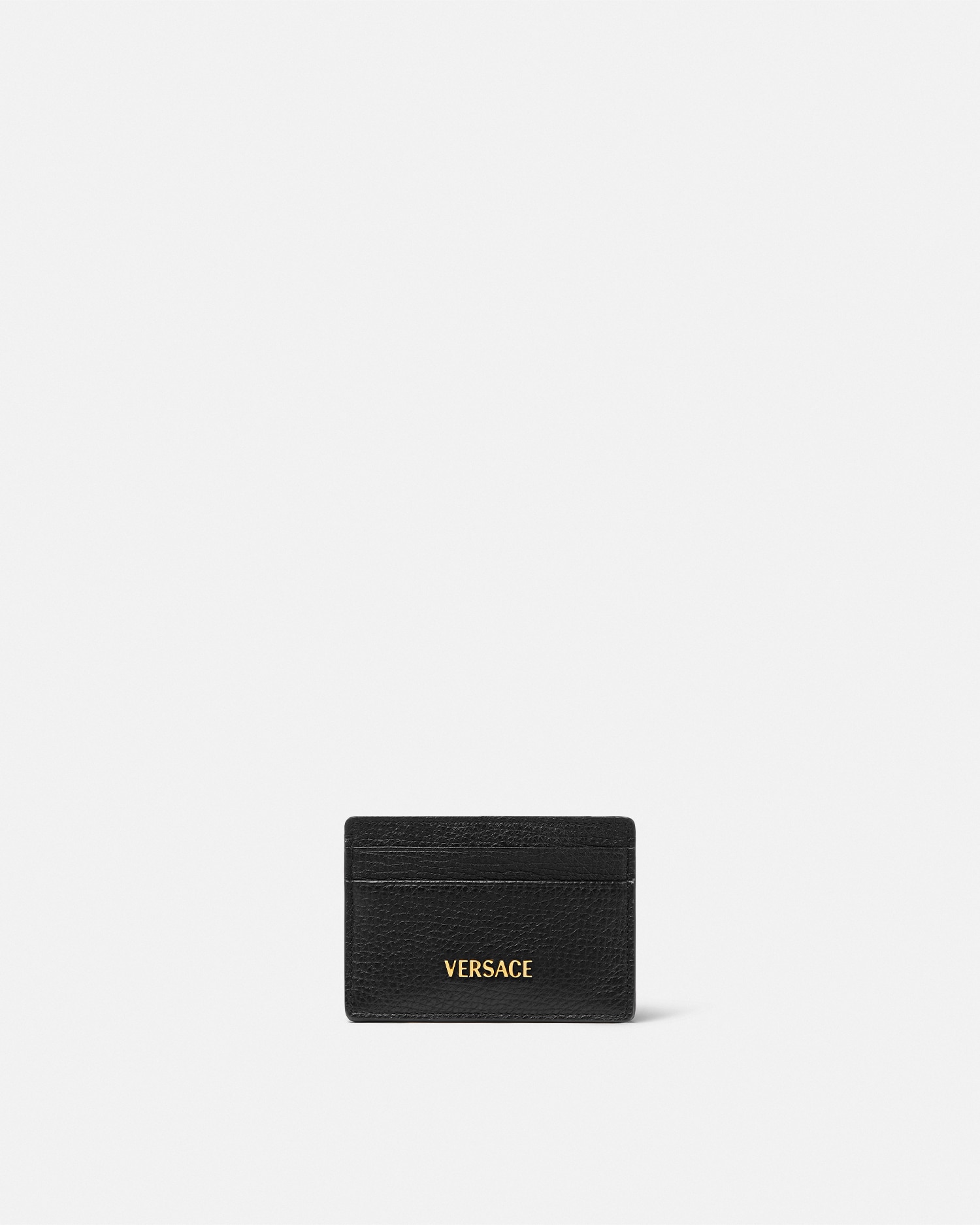 Versace Myth Cardholder In Black+gold