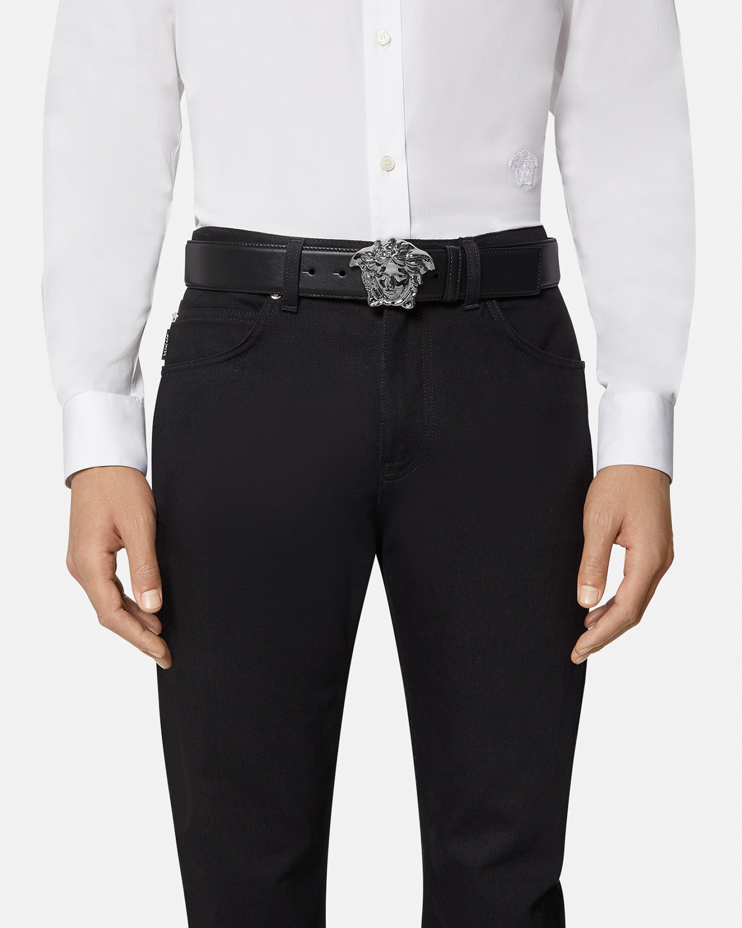 La Medusa Leather Belt 4 cm