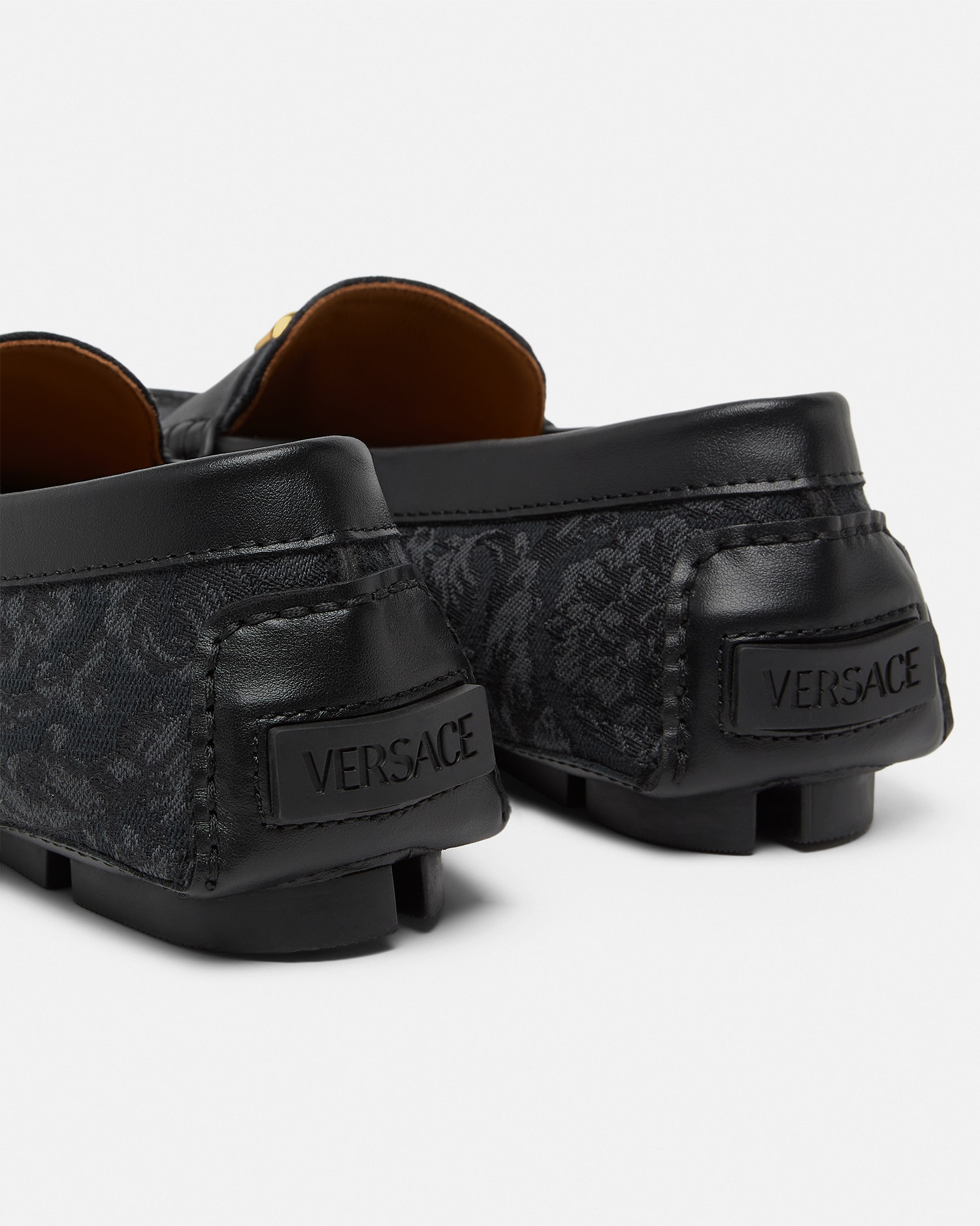 La Medusa Jacquard Canvas Driver Shoes