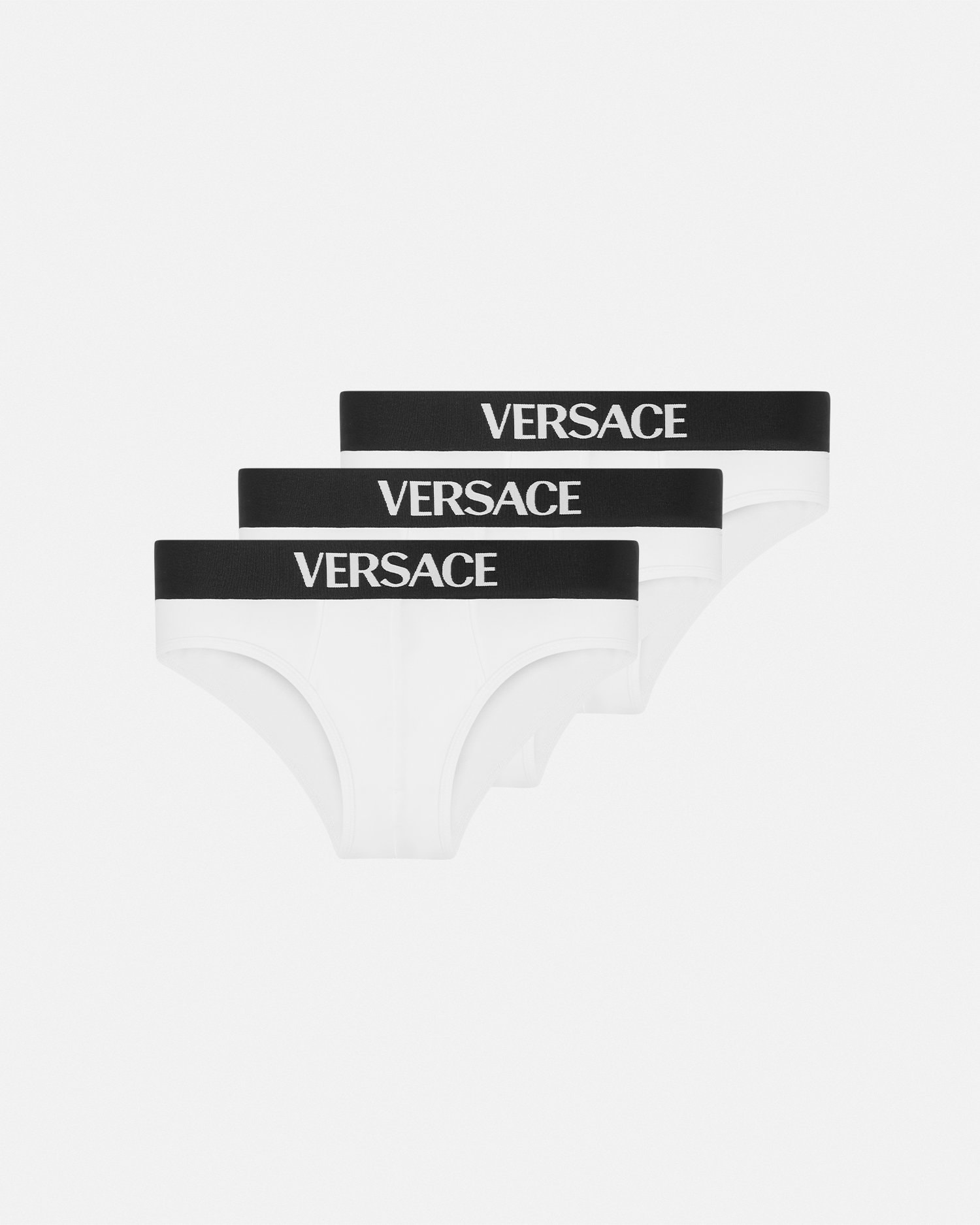 Cotton-Jersey Briefs 3-Pack White | VERSACE IN