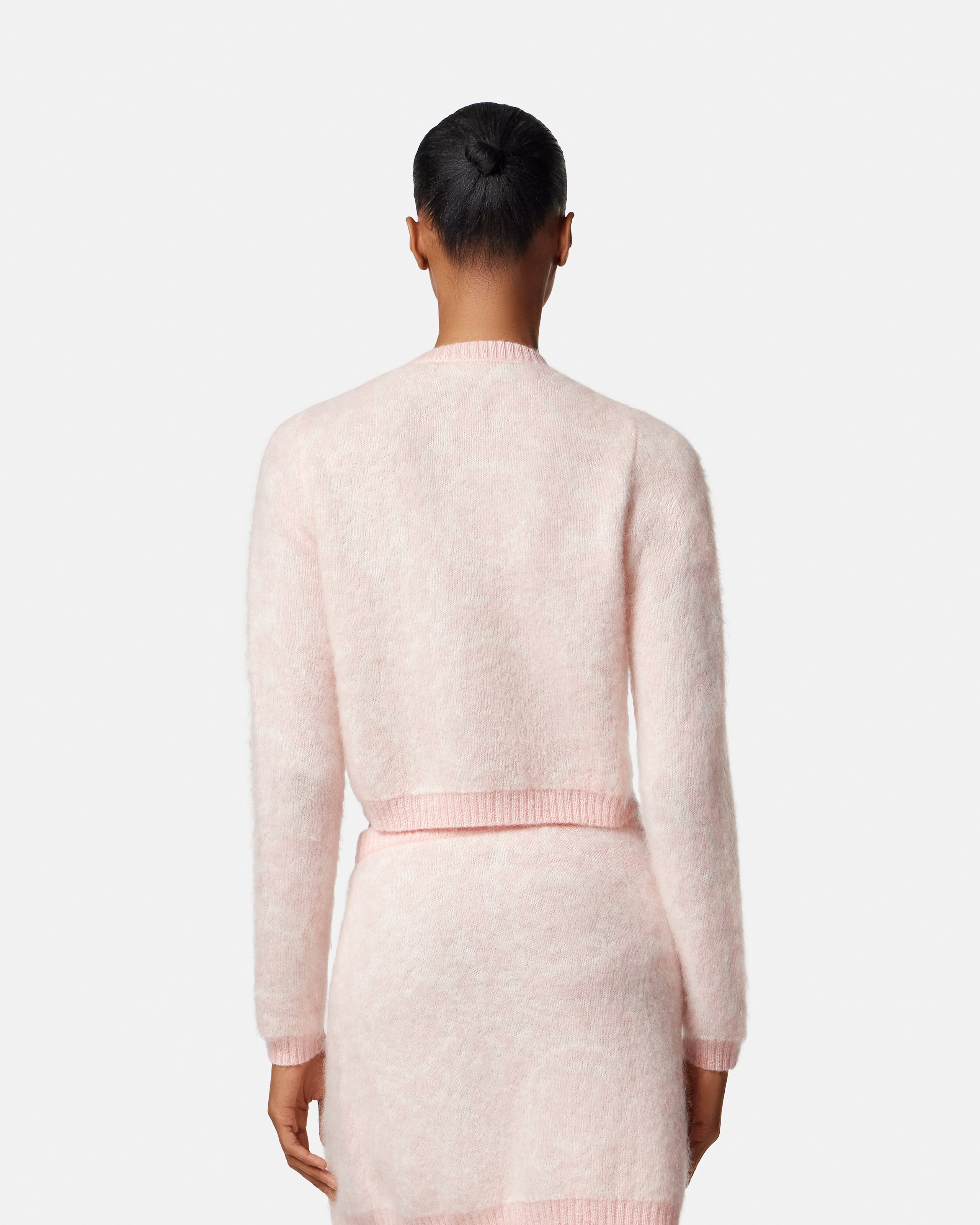 Jacquard Mohair Knit Cardigan