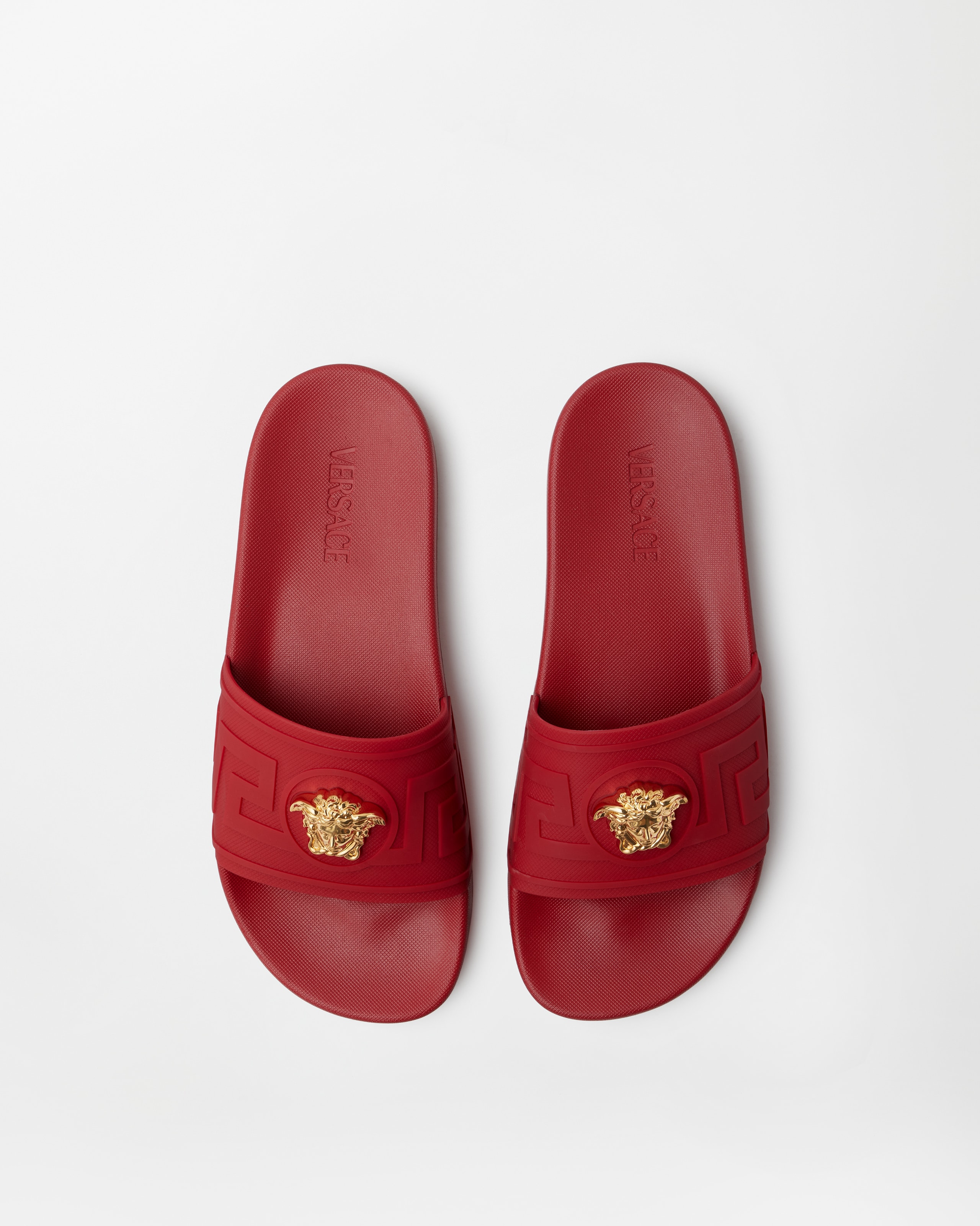 La Medusa Rubber Sliders Black | VERSACE US