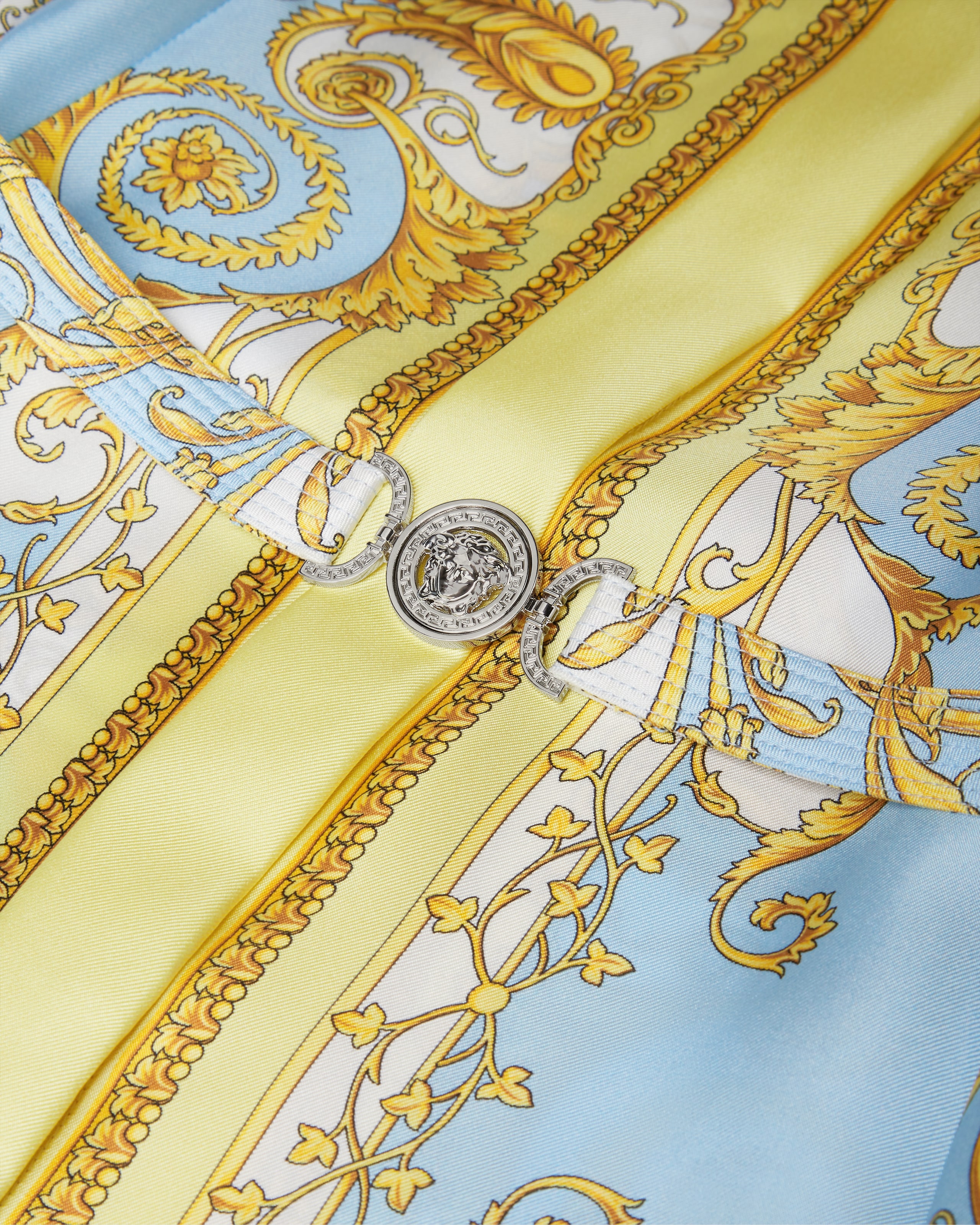 Printed Silk Twill Mini Shirt Dress