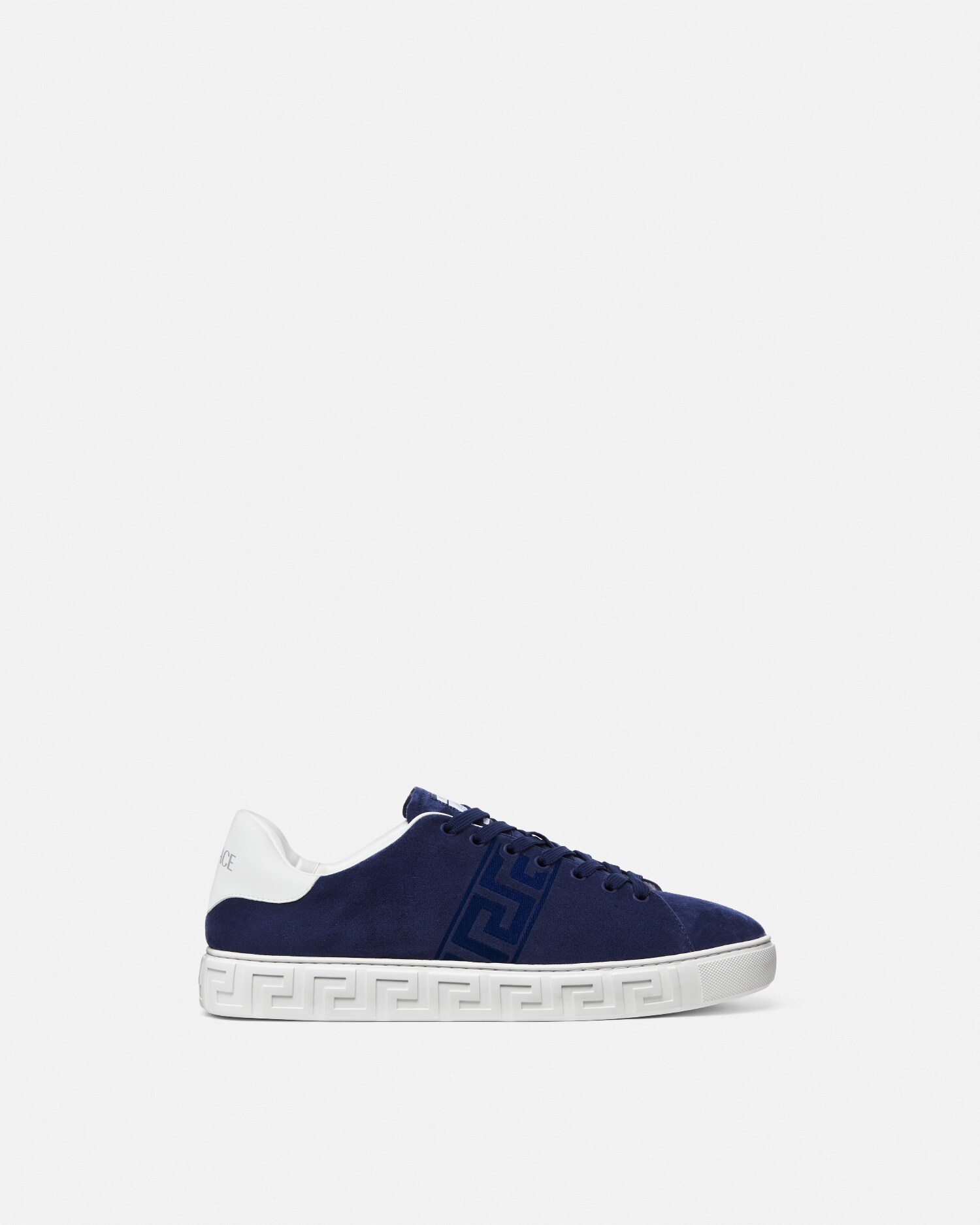 Versace Suede Greca Sneakers In Blue