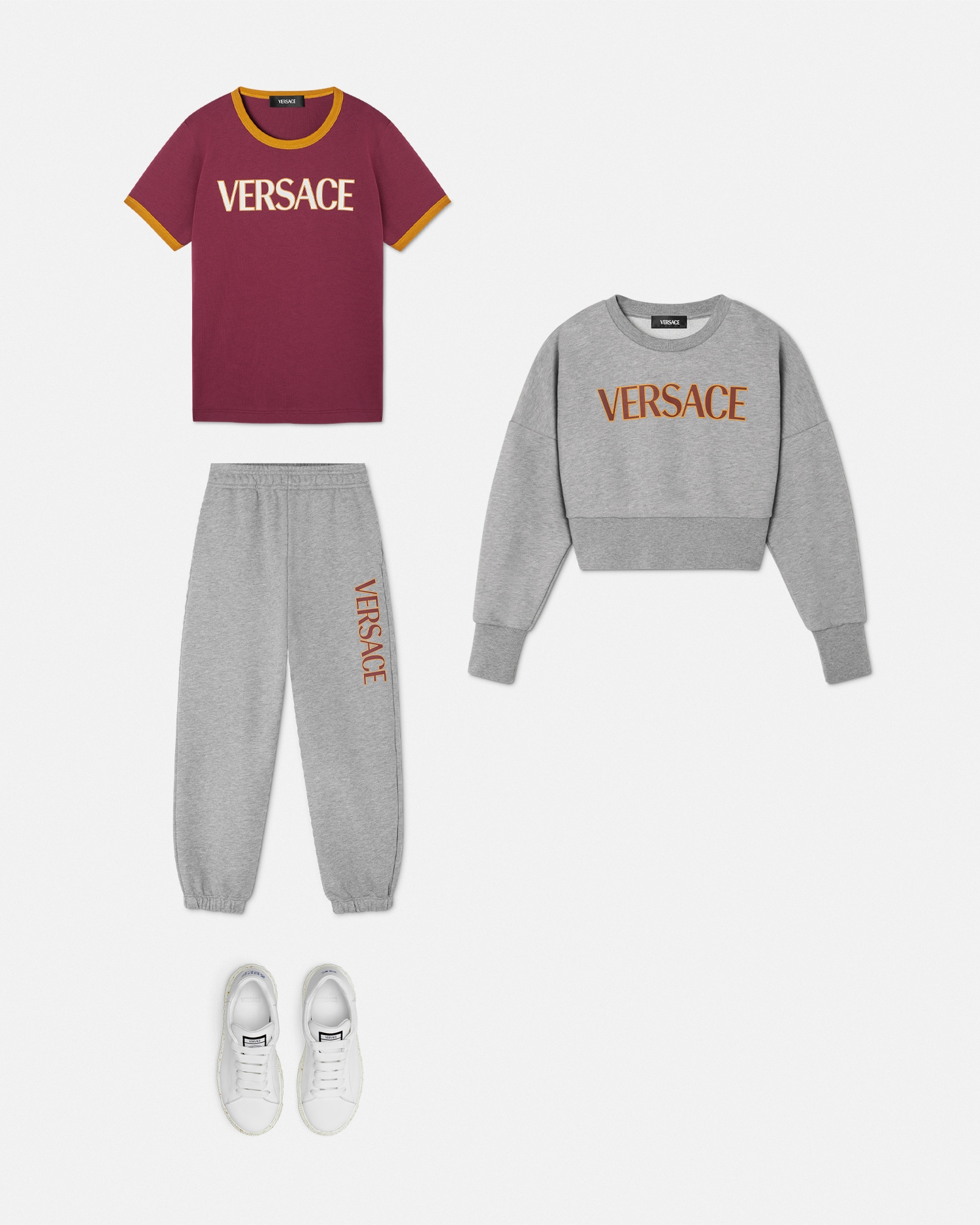 Versace Logo Crop Kids Sweatshirt