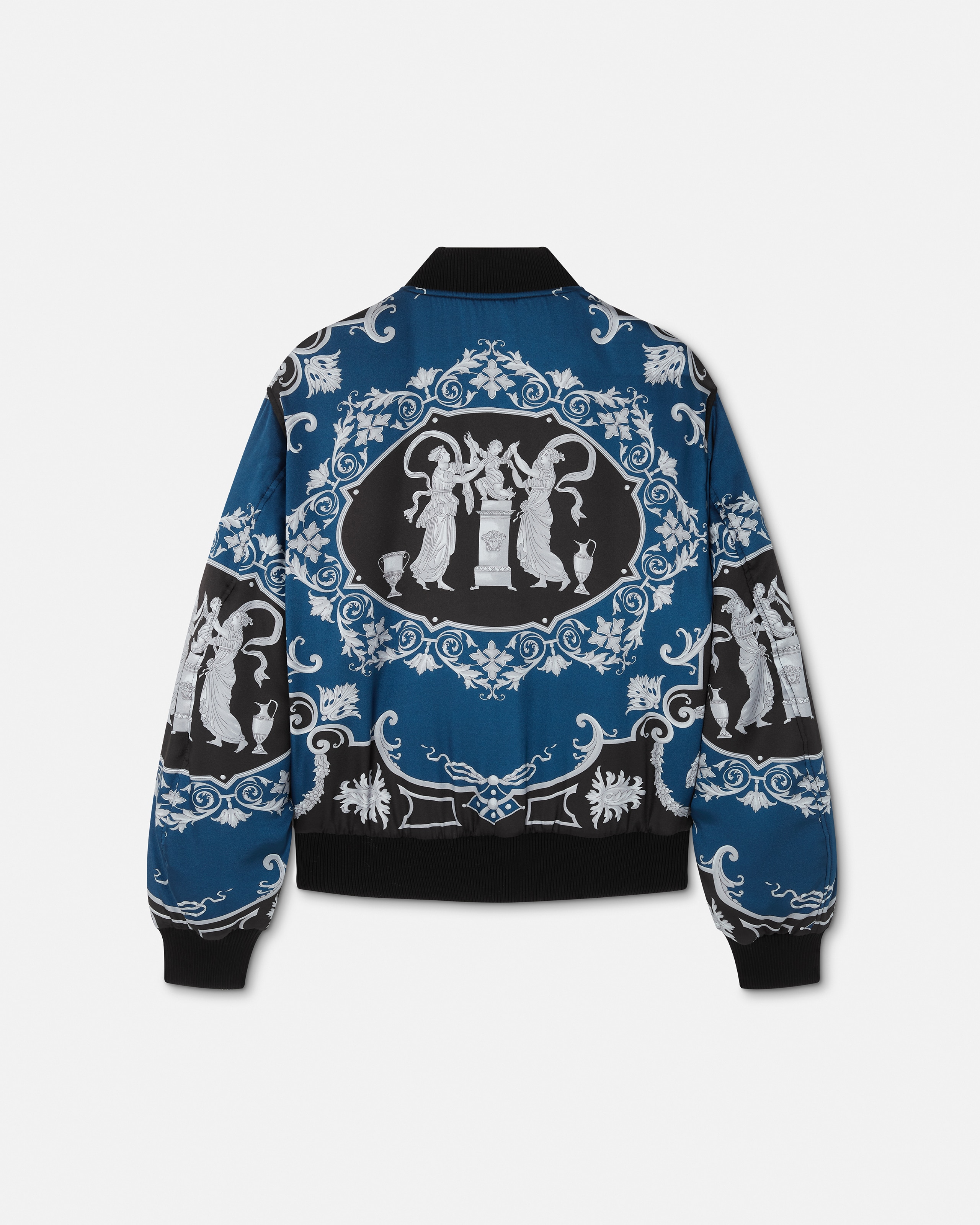 Printed Nylon Reversible Bomber