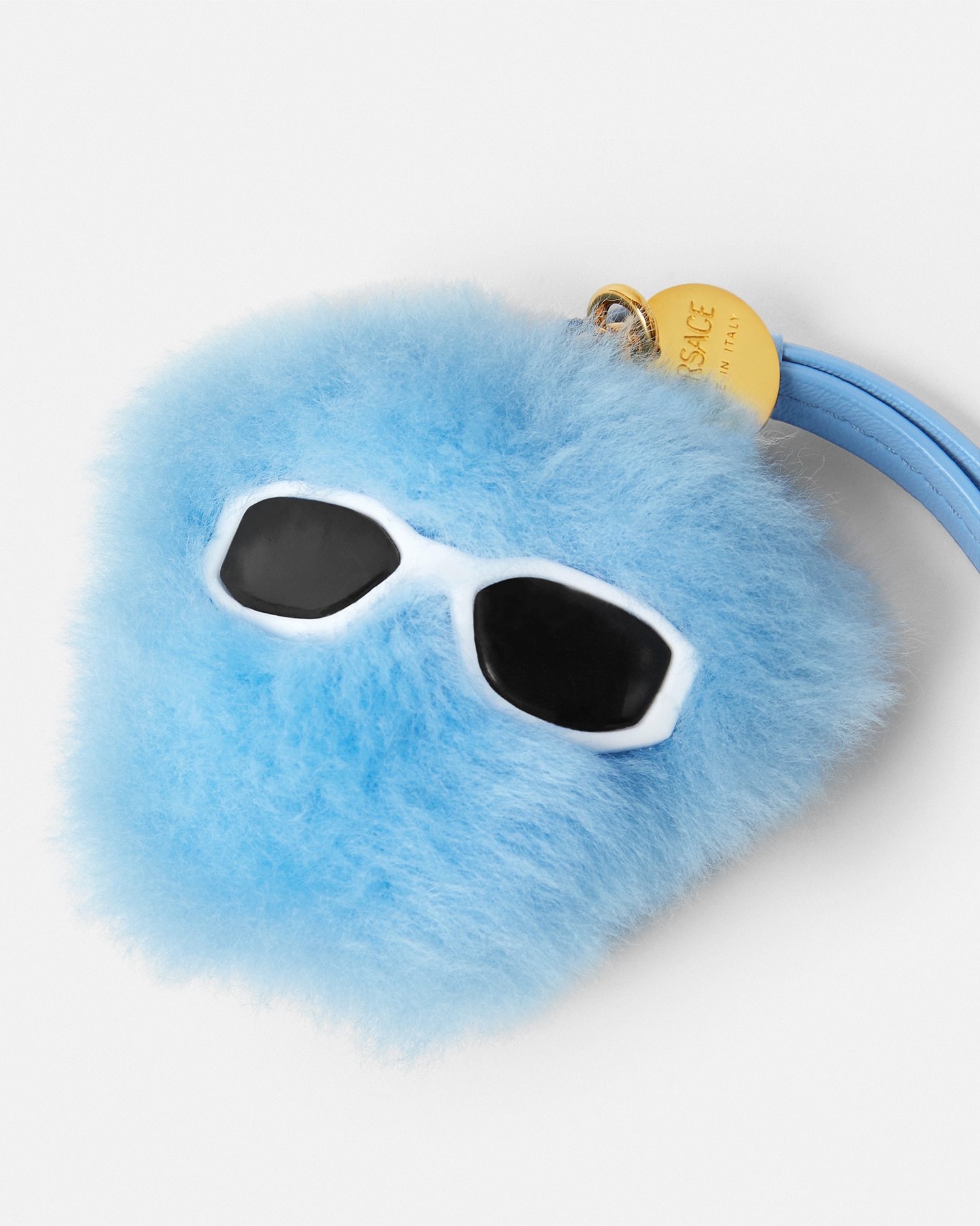 VERSACE ブルー メドゥーサ フラッフィー チャーム キーホルダー Medusa Fluffy Charm Blue | VERSACE US