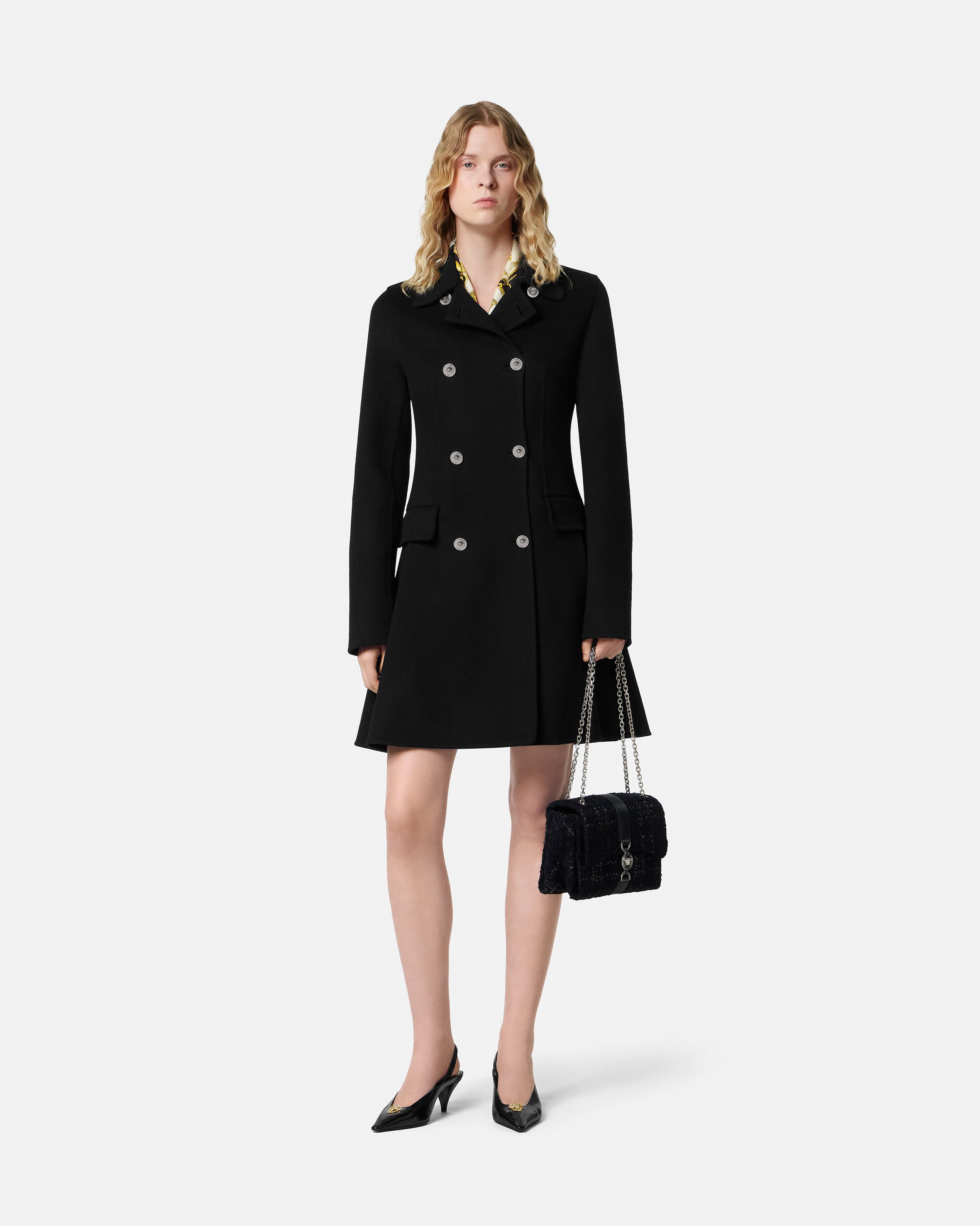 Wool-Cashmere A-Line Coat