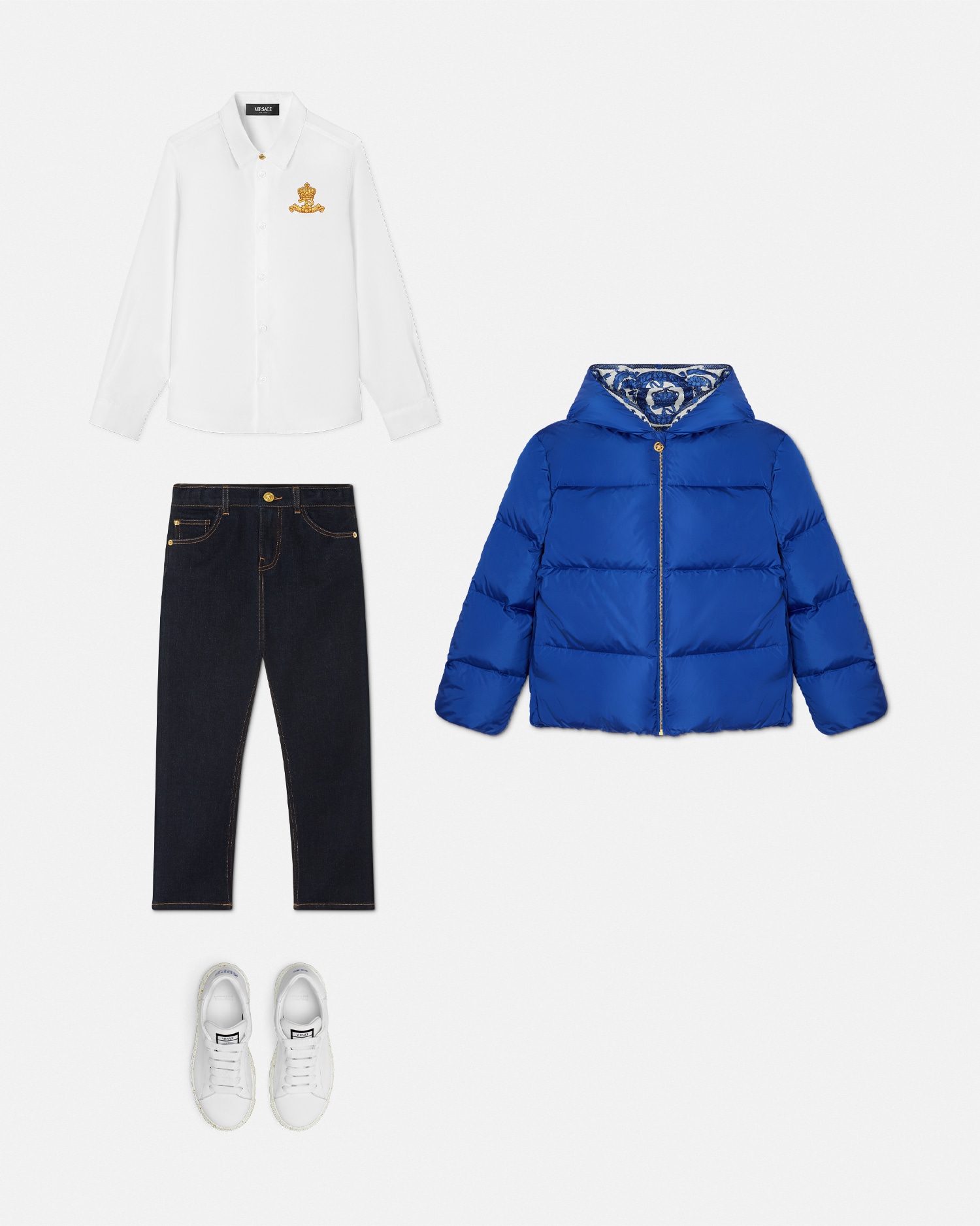 Versace Logo Crest Kids T-Shirt