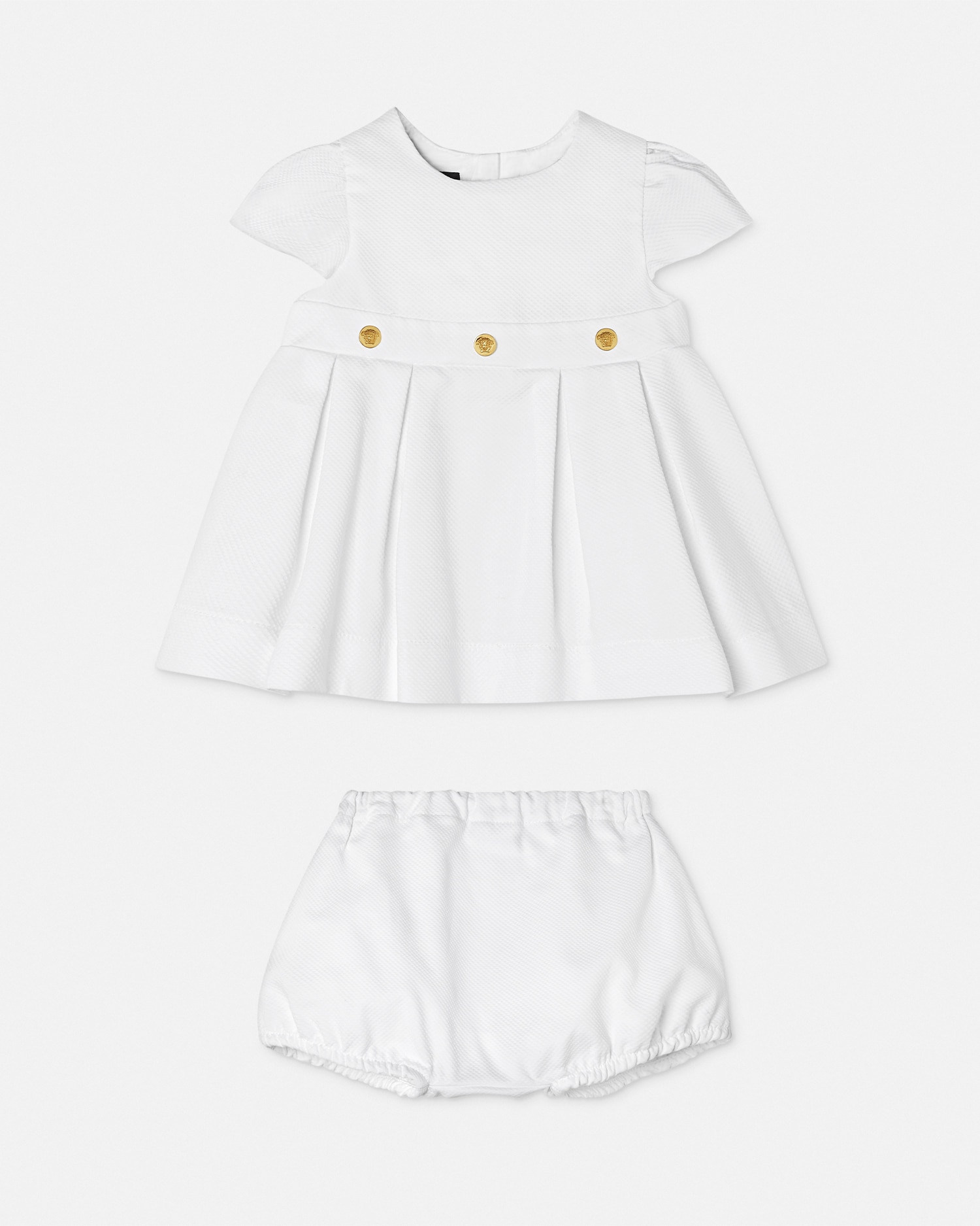 Versace Formal Baby Dress Set In White