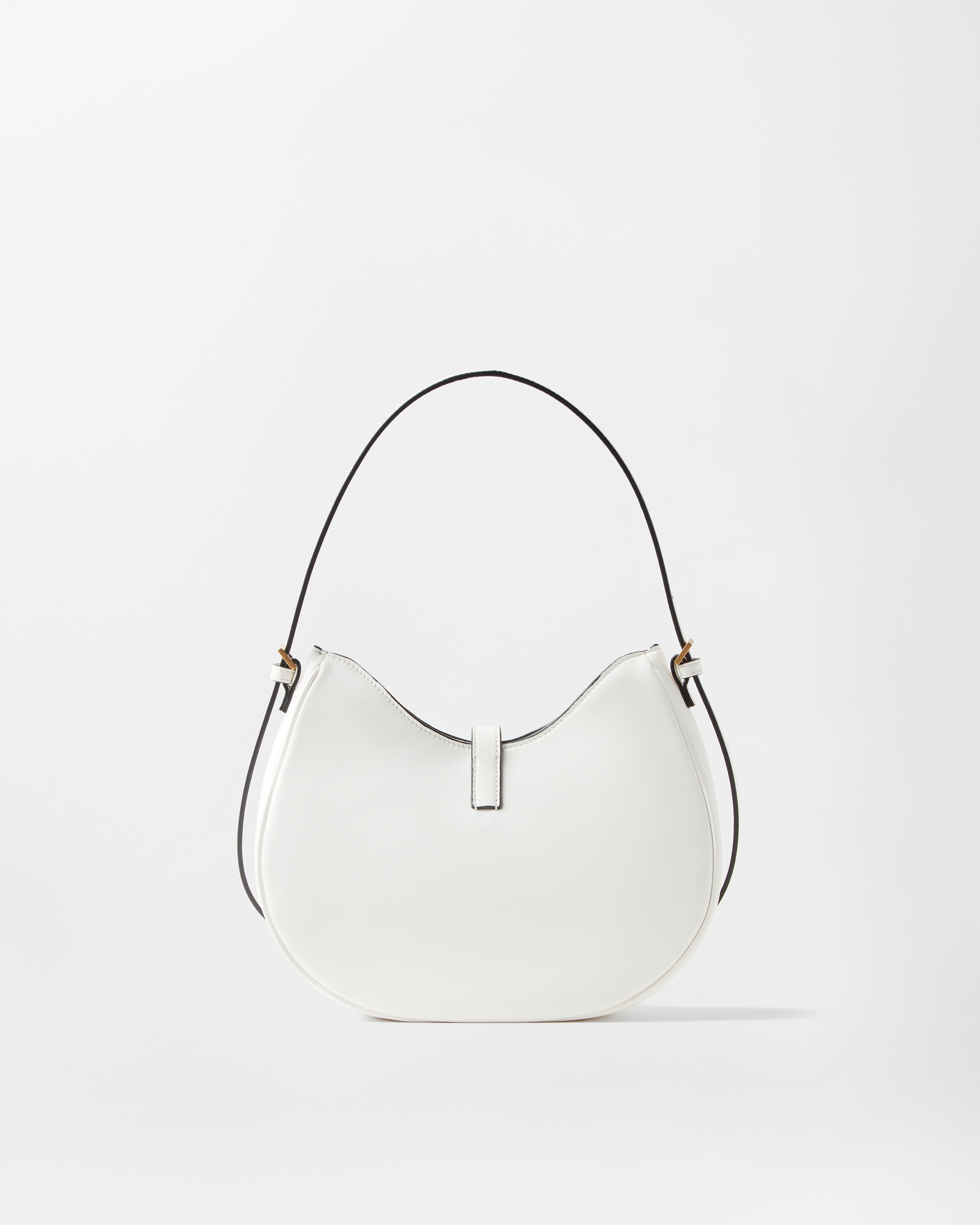 Emblème Nappa Hobo Bag White | VERSACE US