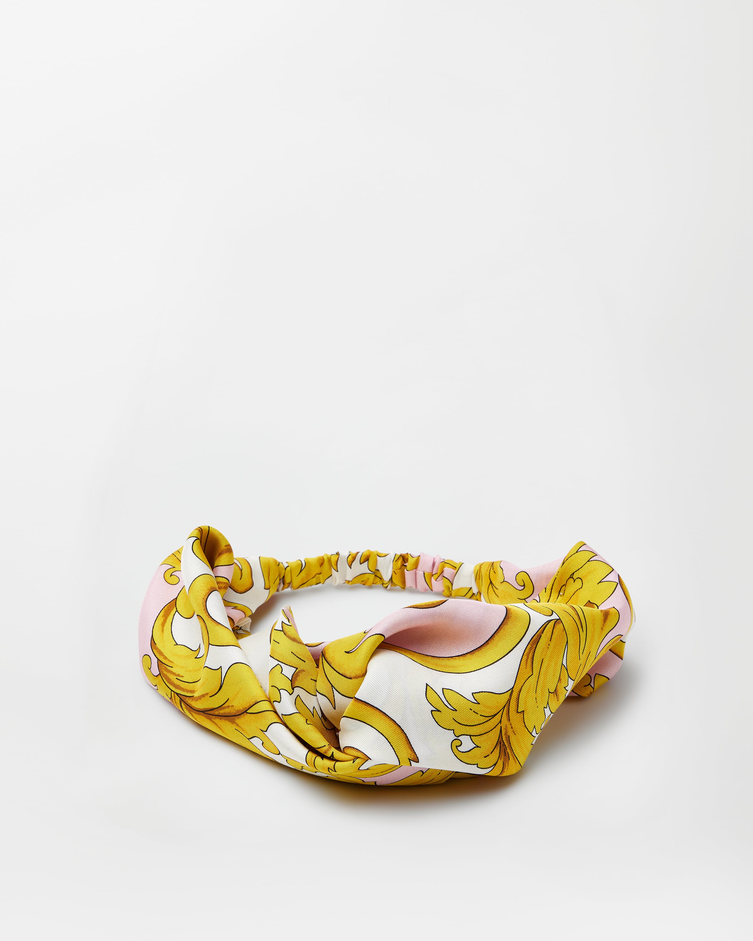 Versace Printed Silk Twill Headband In Multi