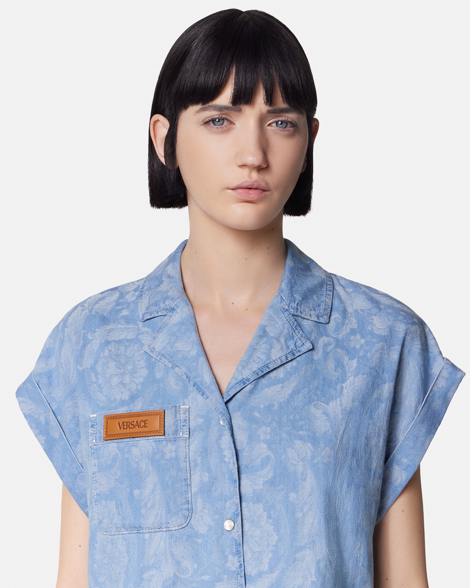 Barocco Jacquard Chambray Boxy Shirt