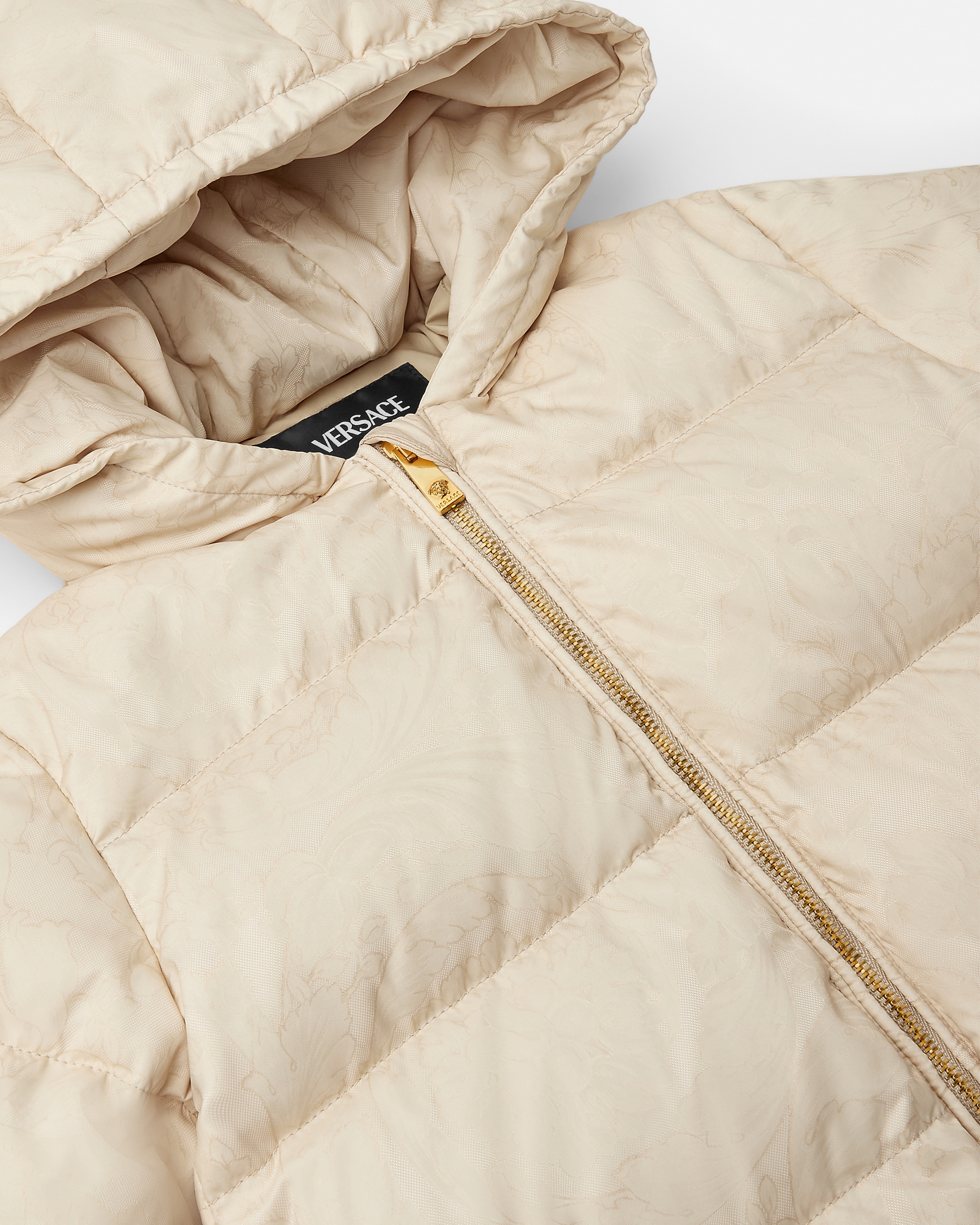 Kids Jacquard Nylon Padded Puffer