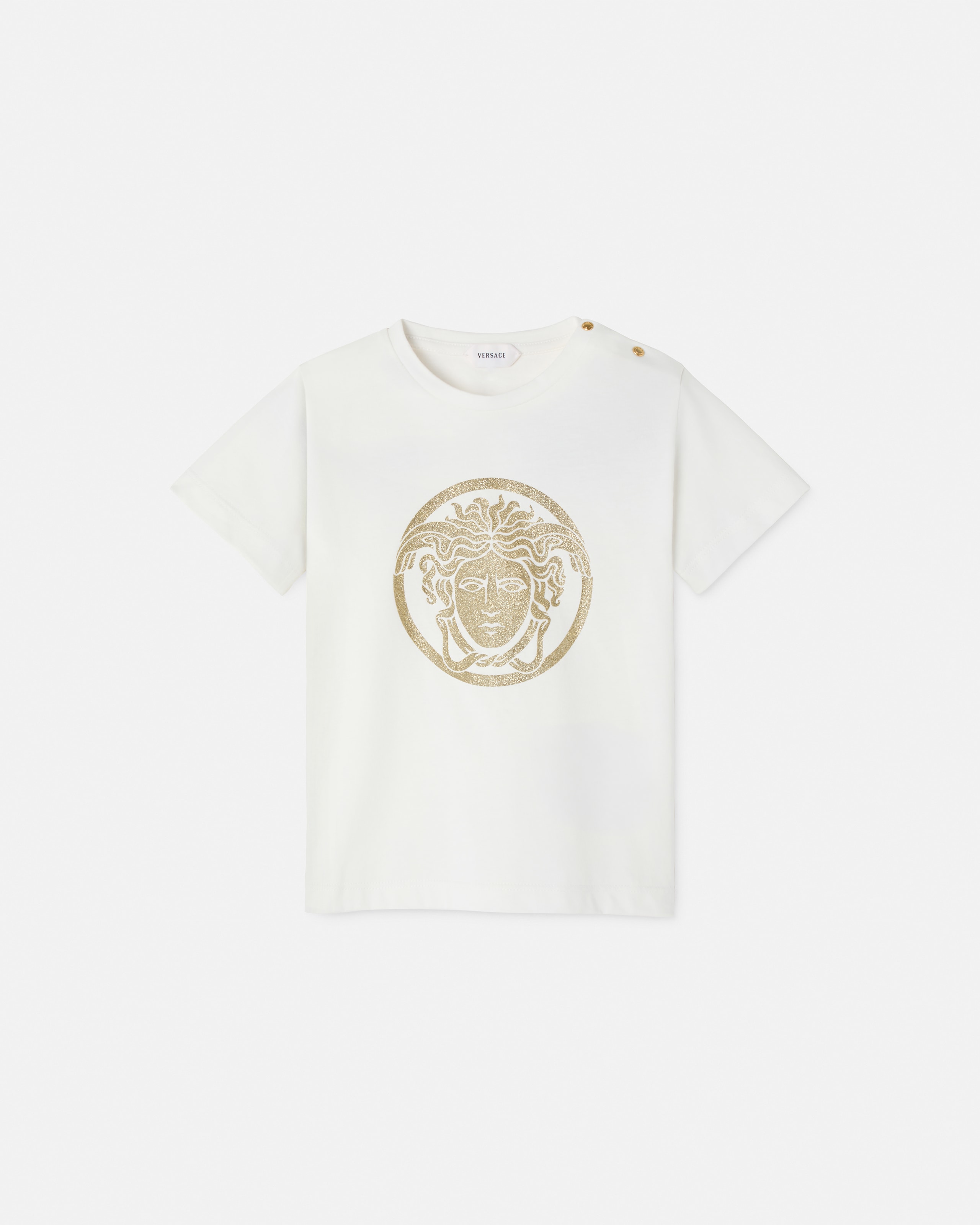 Versace T-shirt En Jersey De Coton Imprimé Baby In Blanc+imprimer