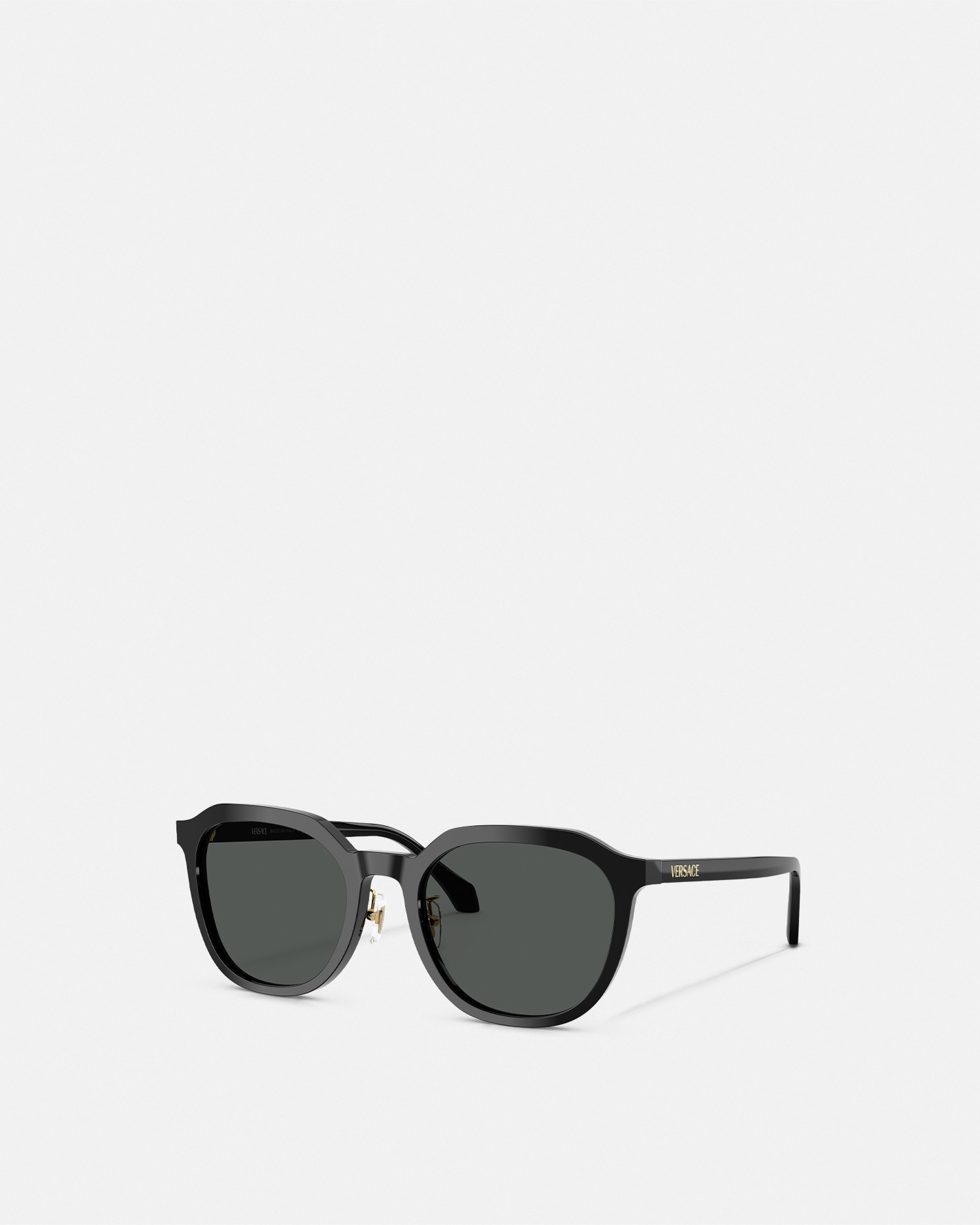 Versace Signature Low-bridge Sunglasses In Black