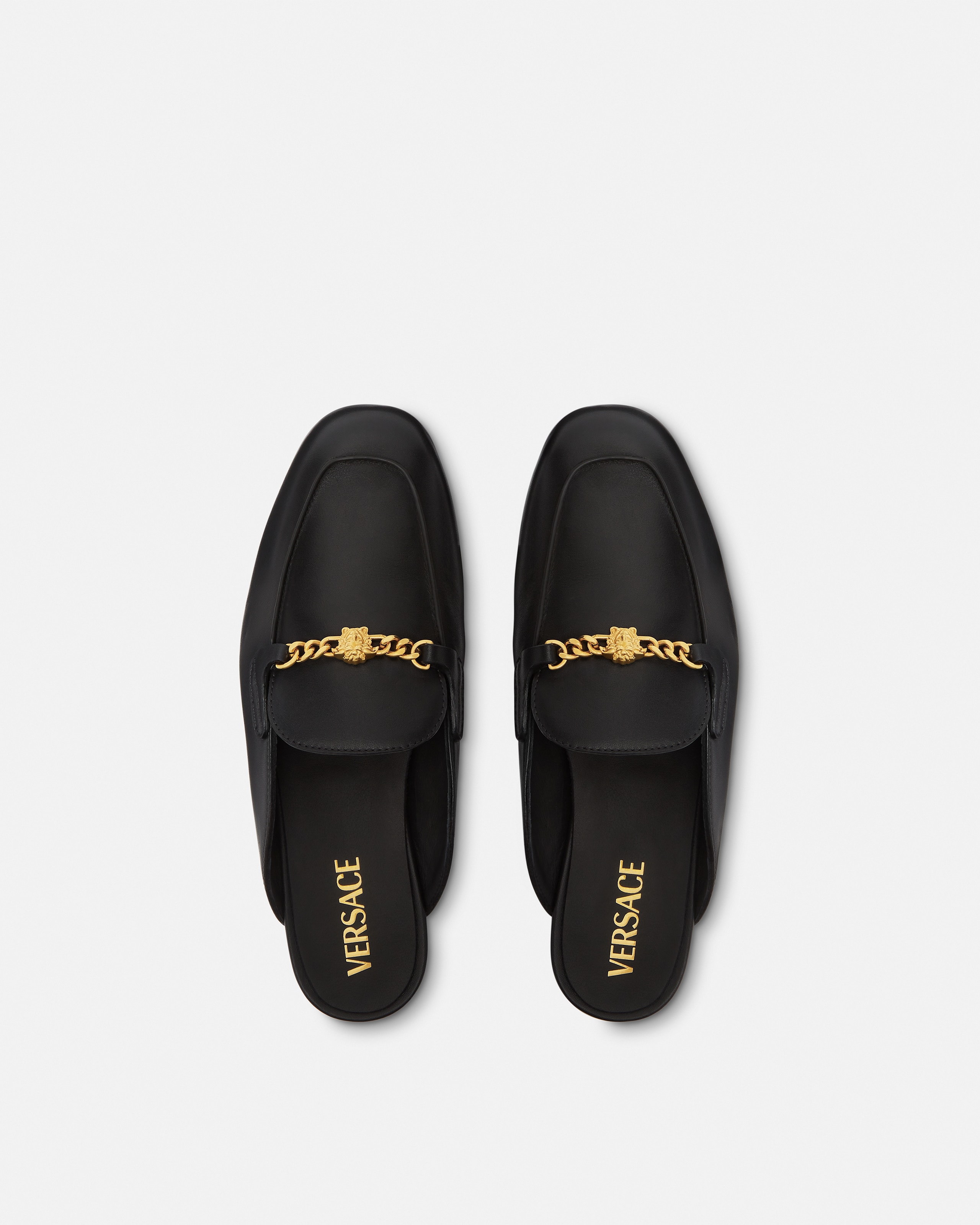 Medusa Leather Slippers
