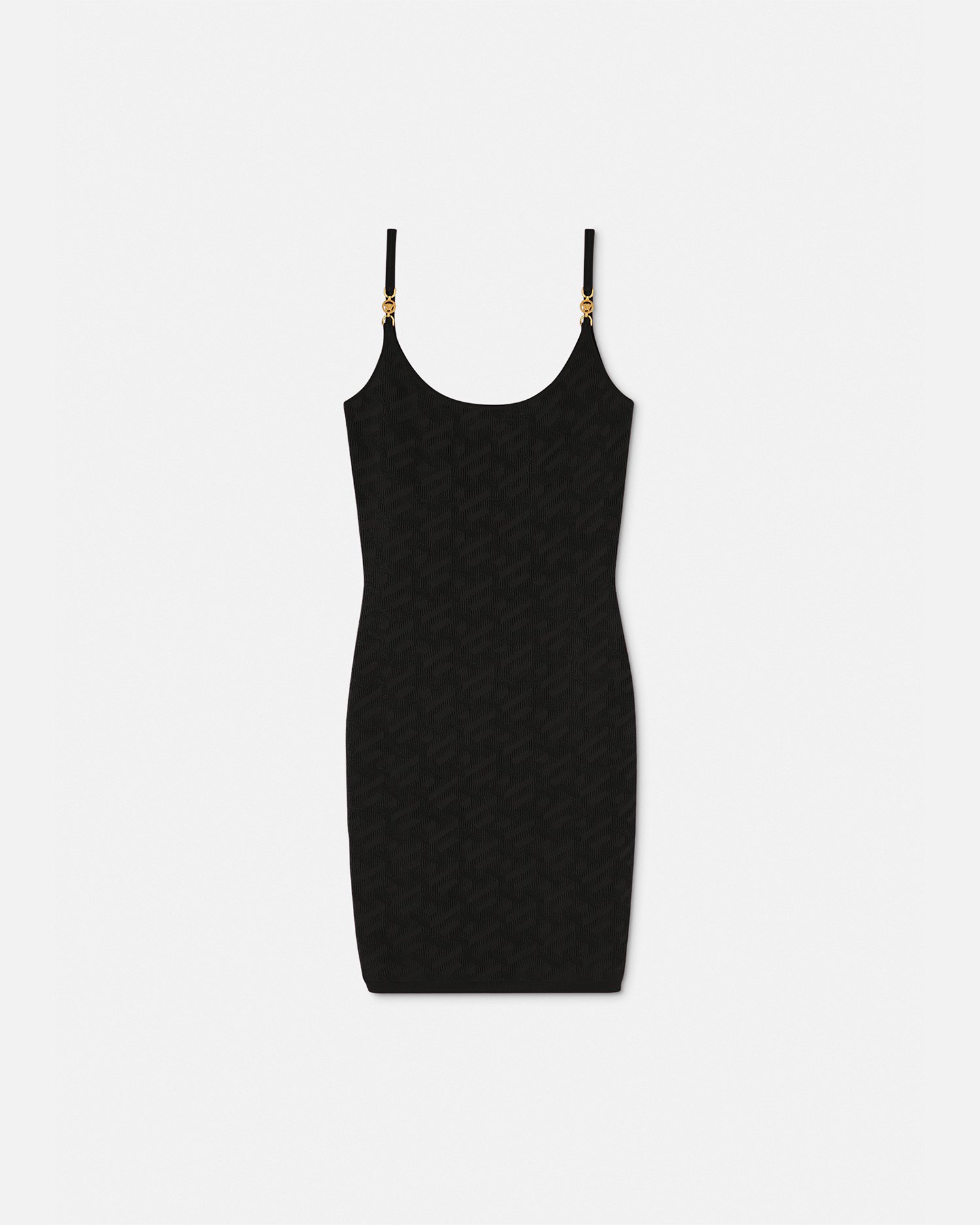 Versace Medusa '95 La Greca Mini Dress In Black