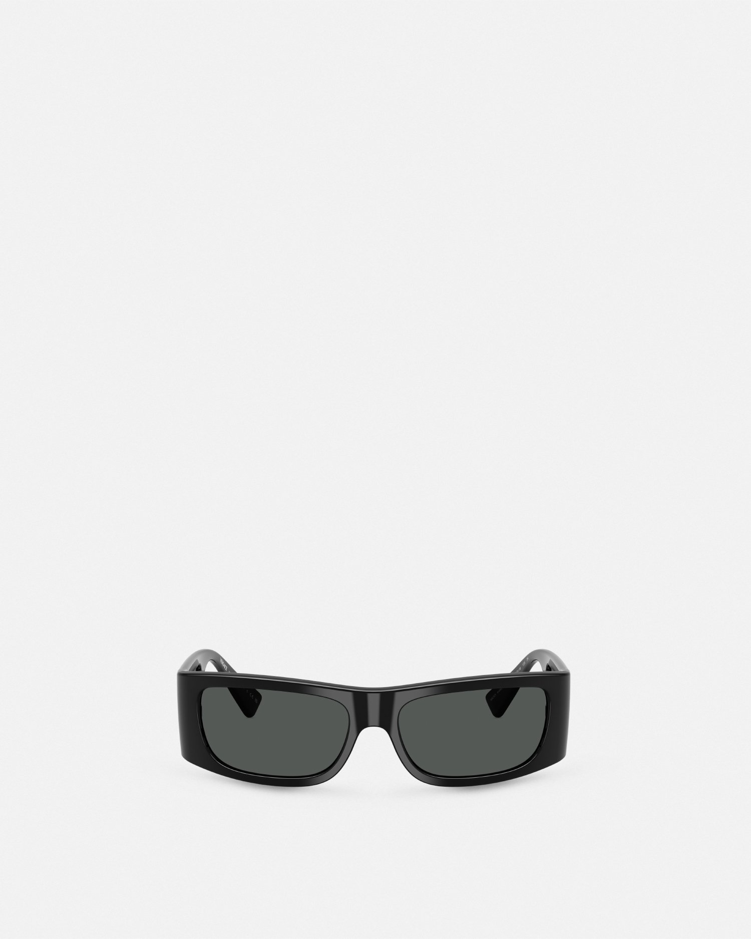 Versace Lens Logo Sunglasses In Black