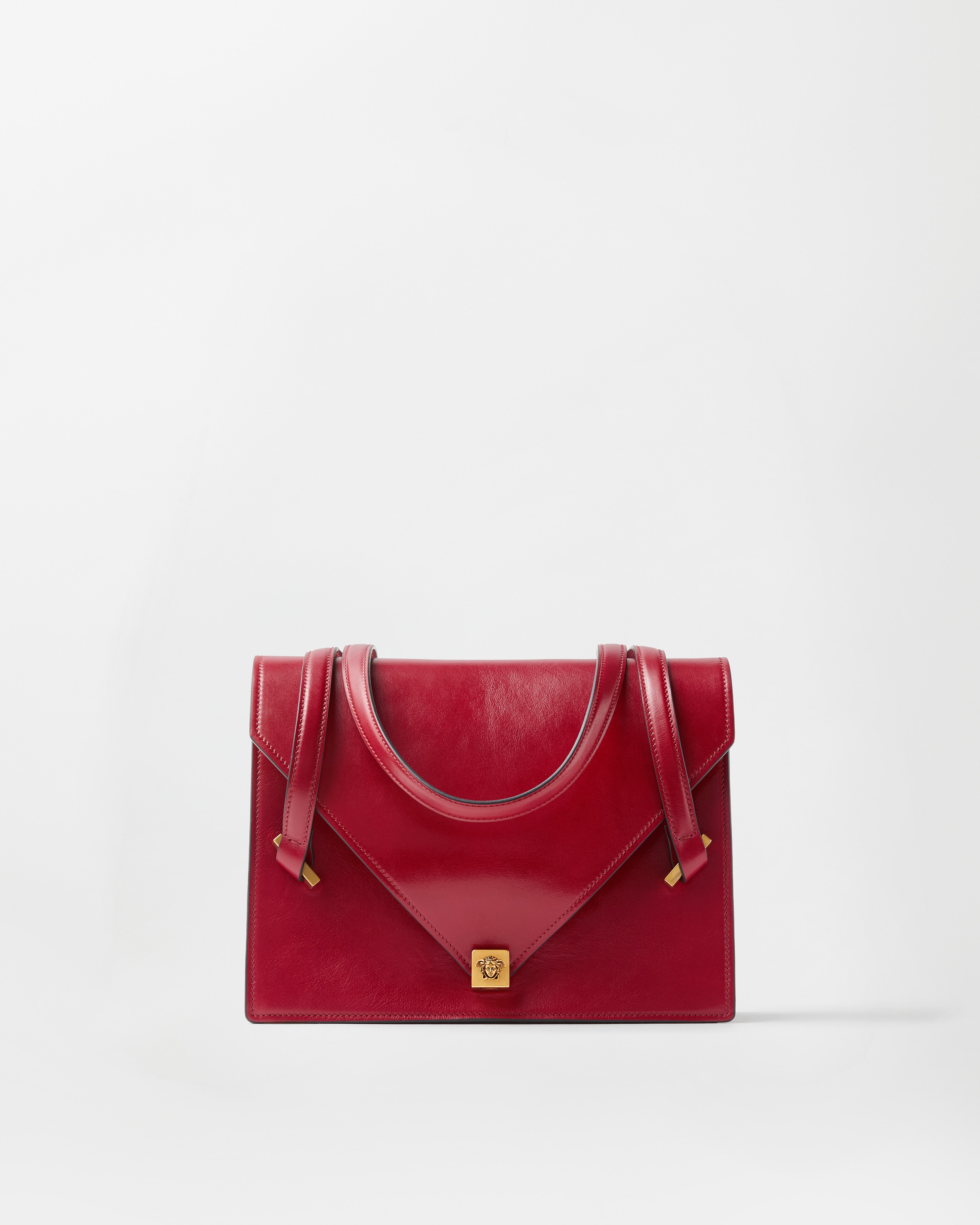 Versace Severine Leather Shoulder Bag In Red