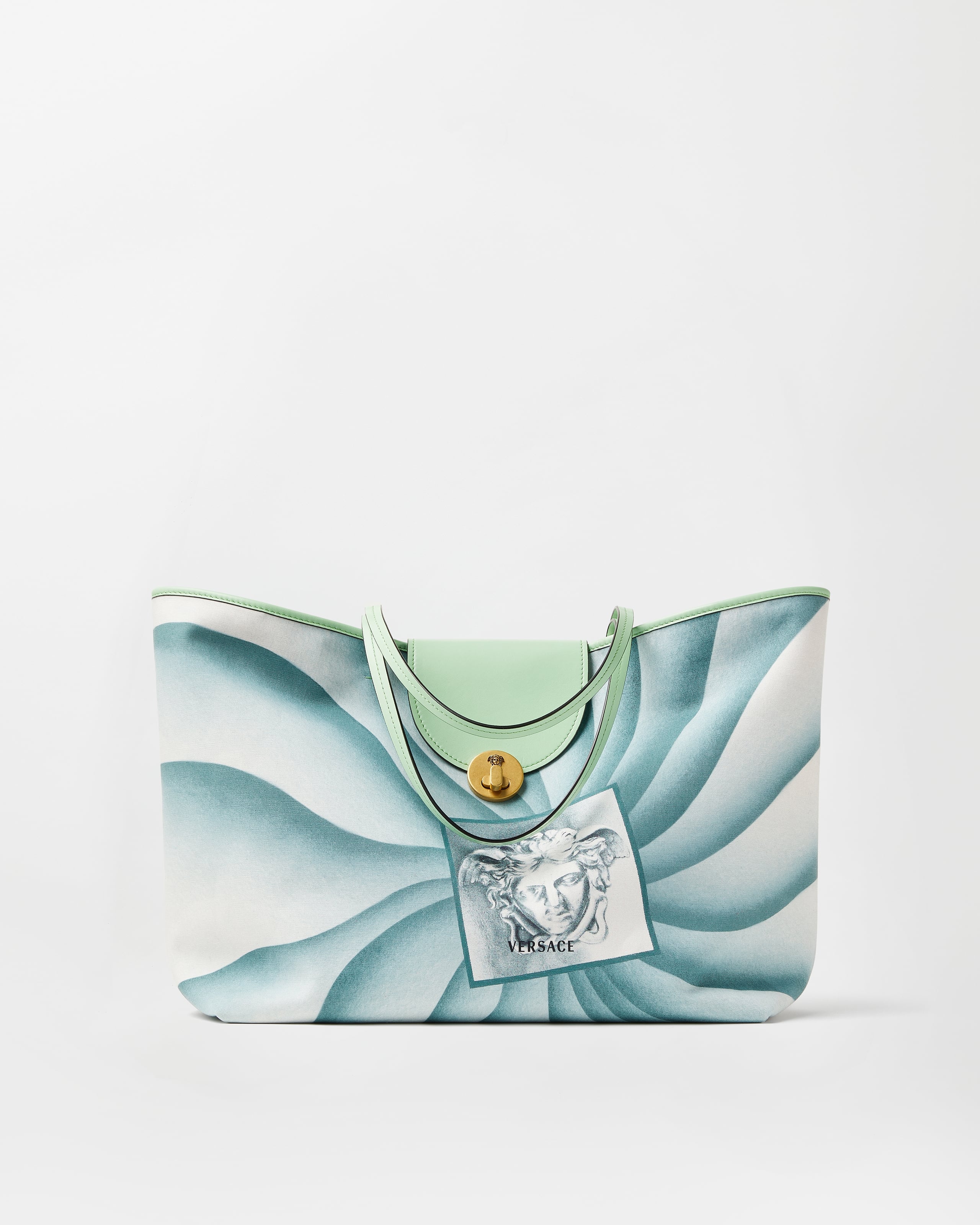 Versace Vivian Printed Large Canvas Tote In Multi