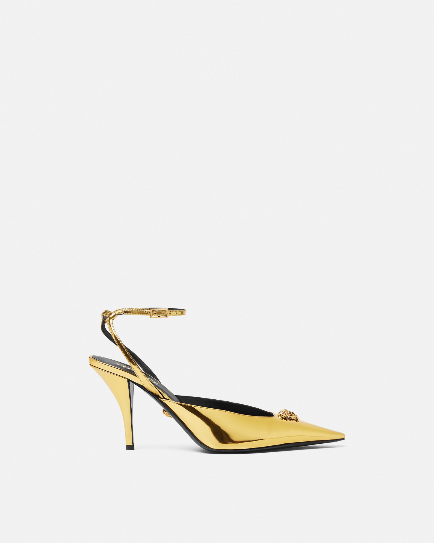 Versace La Medusa Slingbacks Métallisées 85 Mm