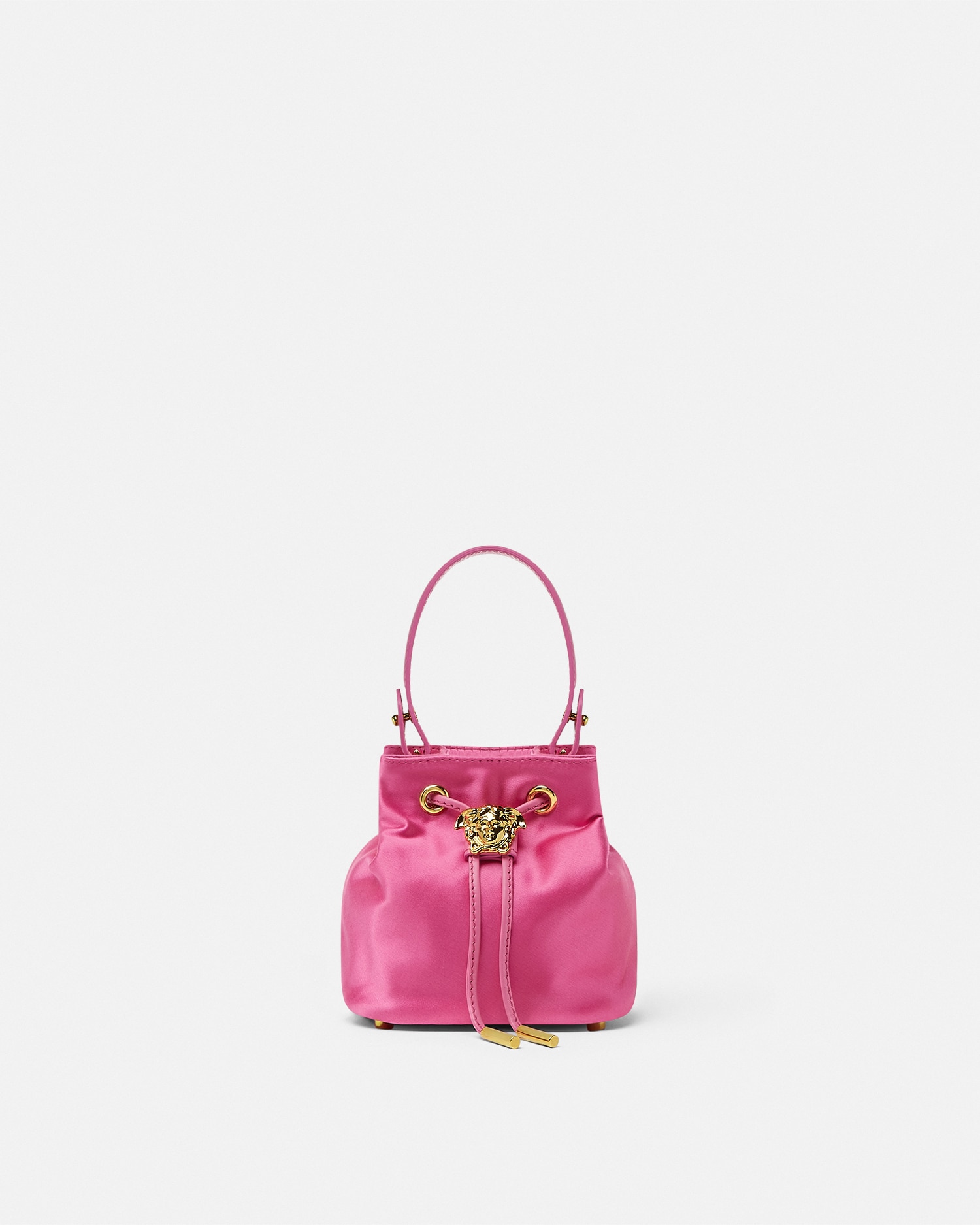 Versace La Medusa Satin Mini Bucket Bag
