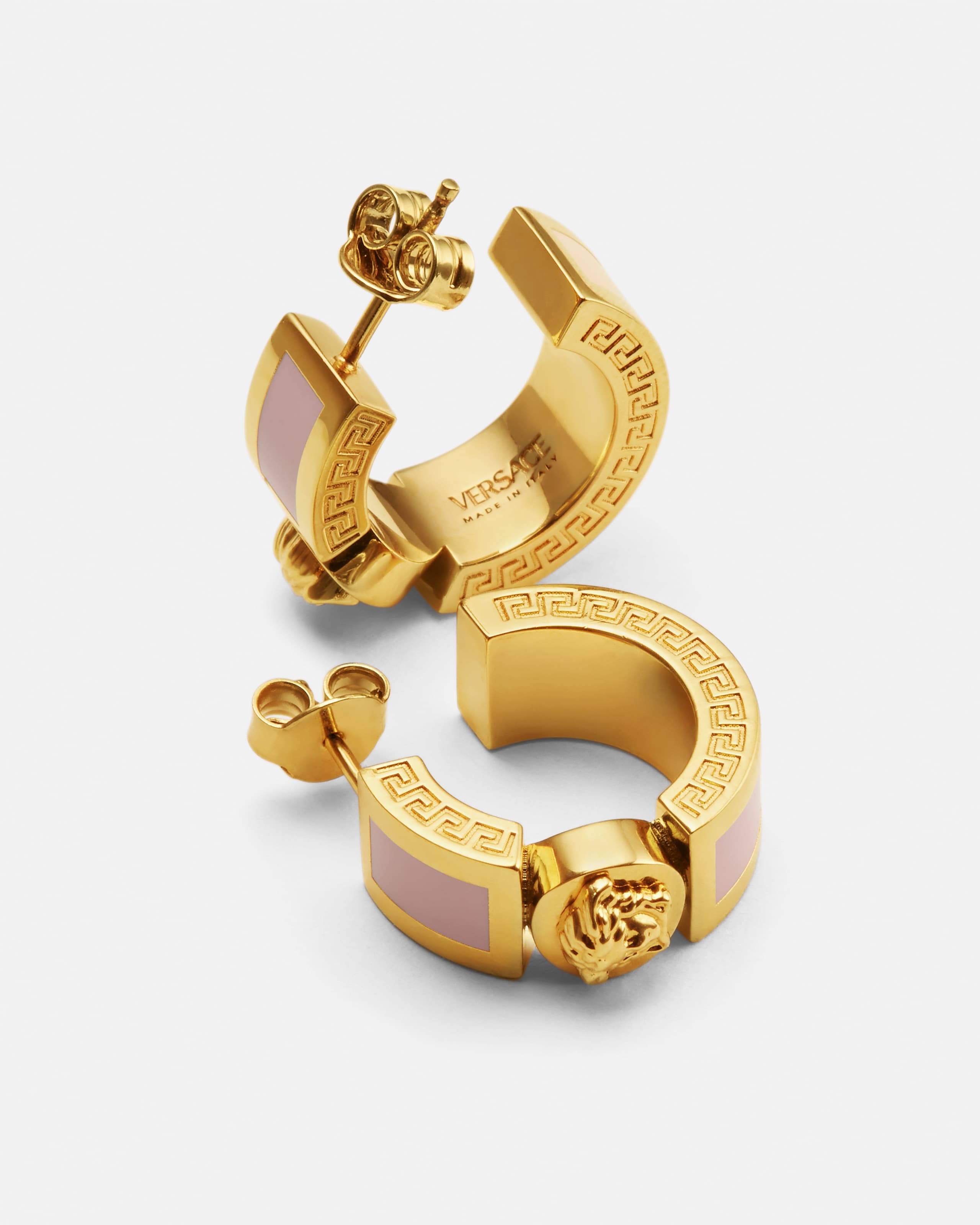 Icon Earrings Green,Gold | VERSACE US