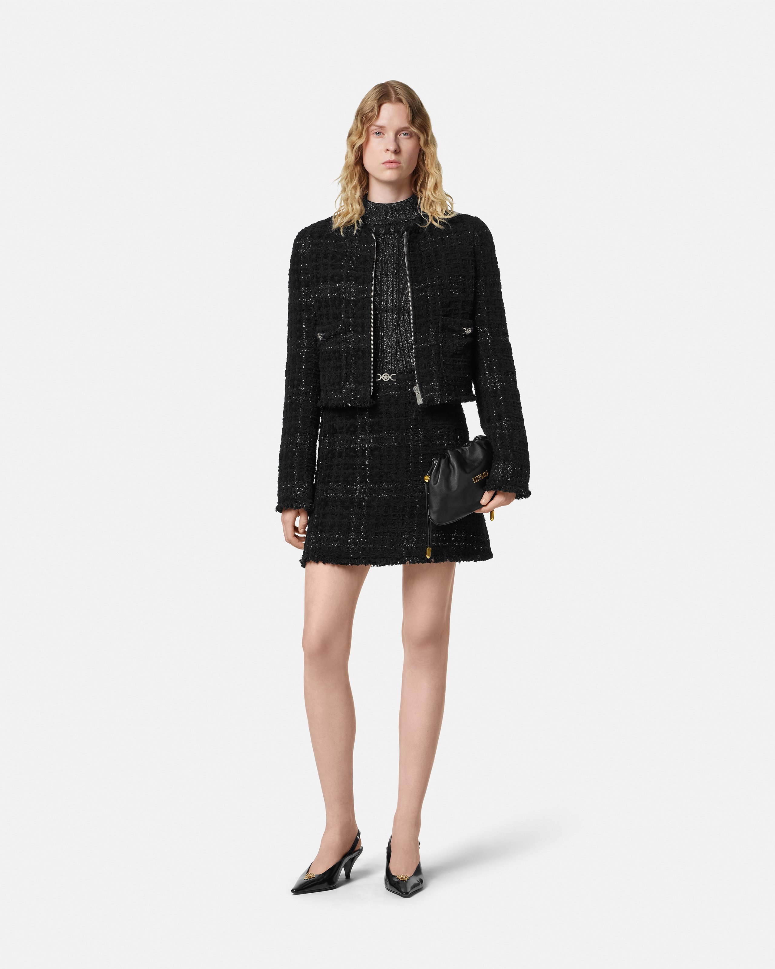 Tweed Cotton Mini Skirt