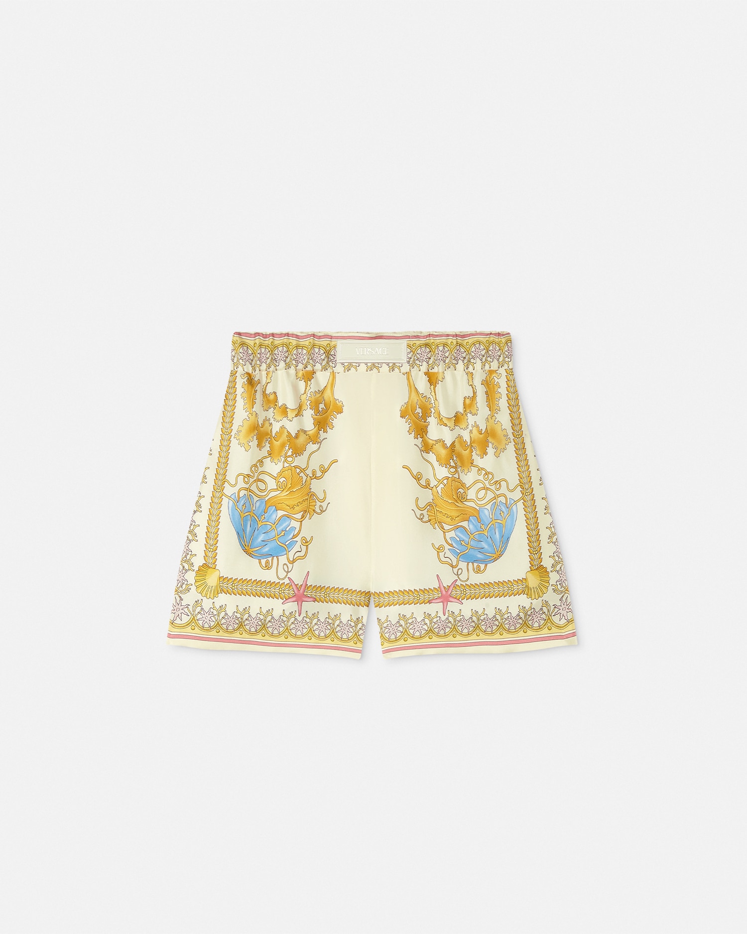 Versace Underwater Barocco Silk Shorts