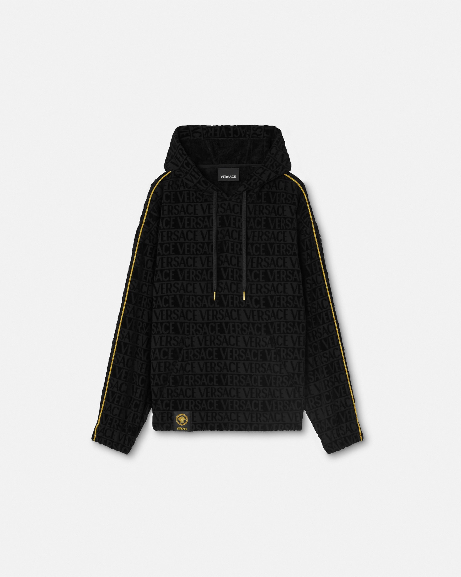 Versace I ♡ Baroque Sweat À Capuche In Black+print