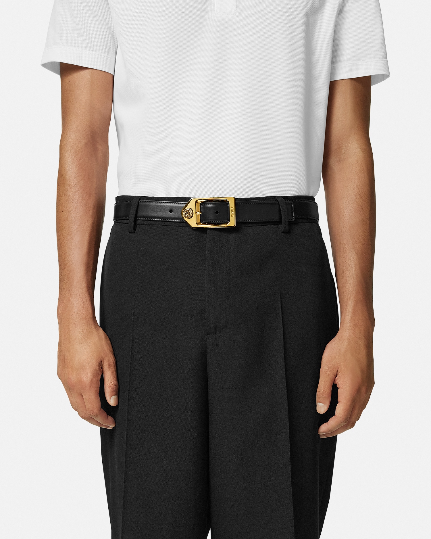 Medusa Biggie Leather Belt 1.2"