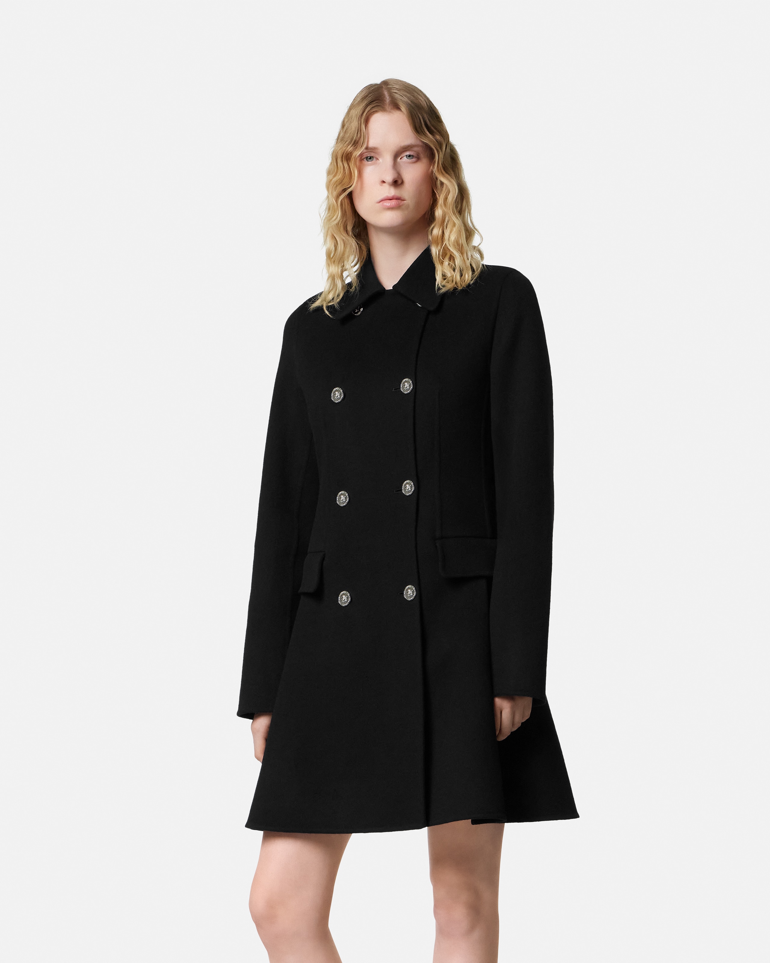 Wool-Cashmere A-Line Coat