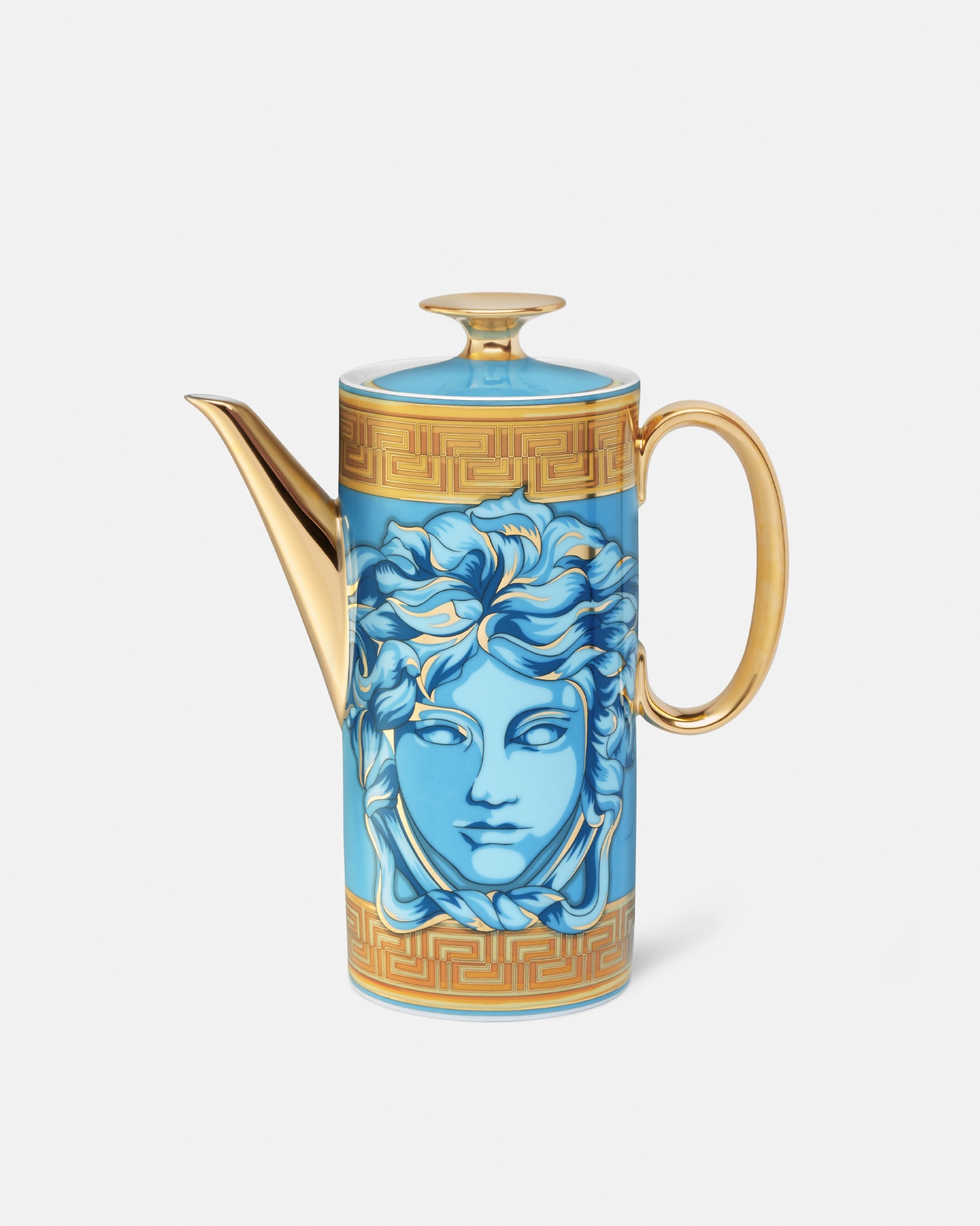 Versace Porcellane E Cristalli Medusa Amplified Coffee Pot In Blue